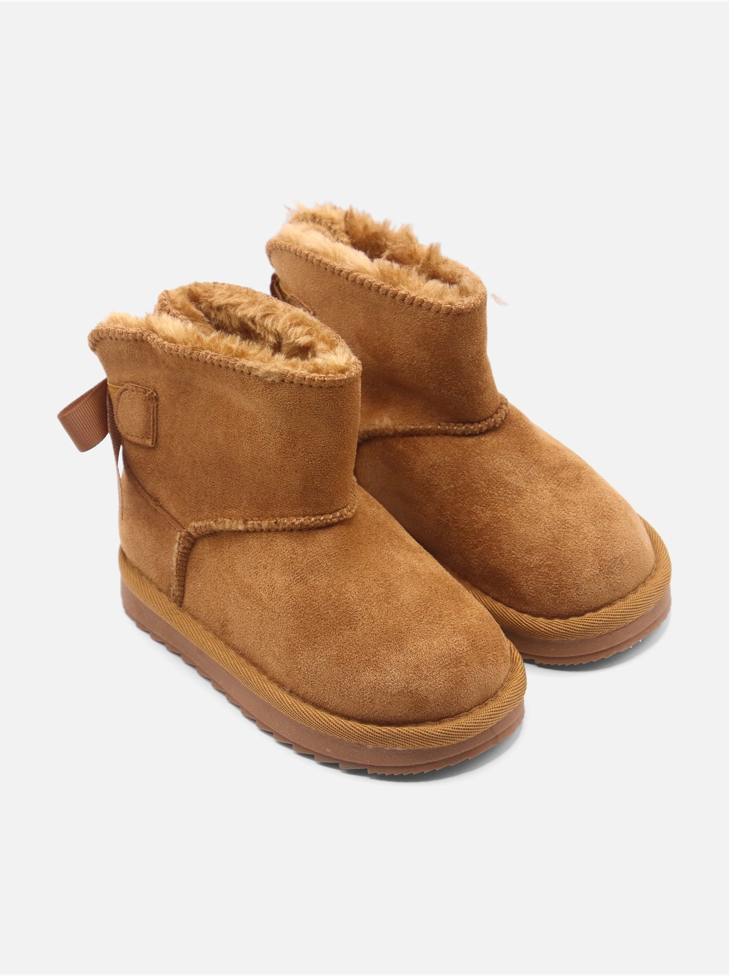 Bottines bébé à noeuds - Camel