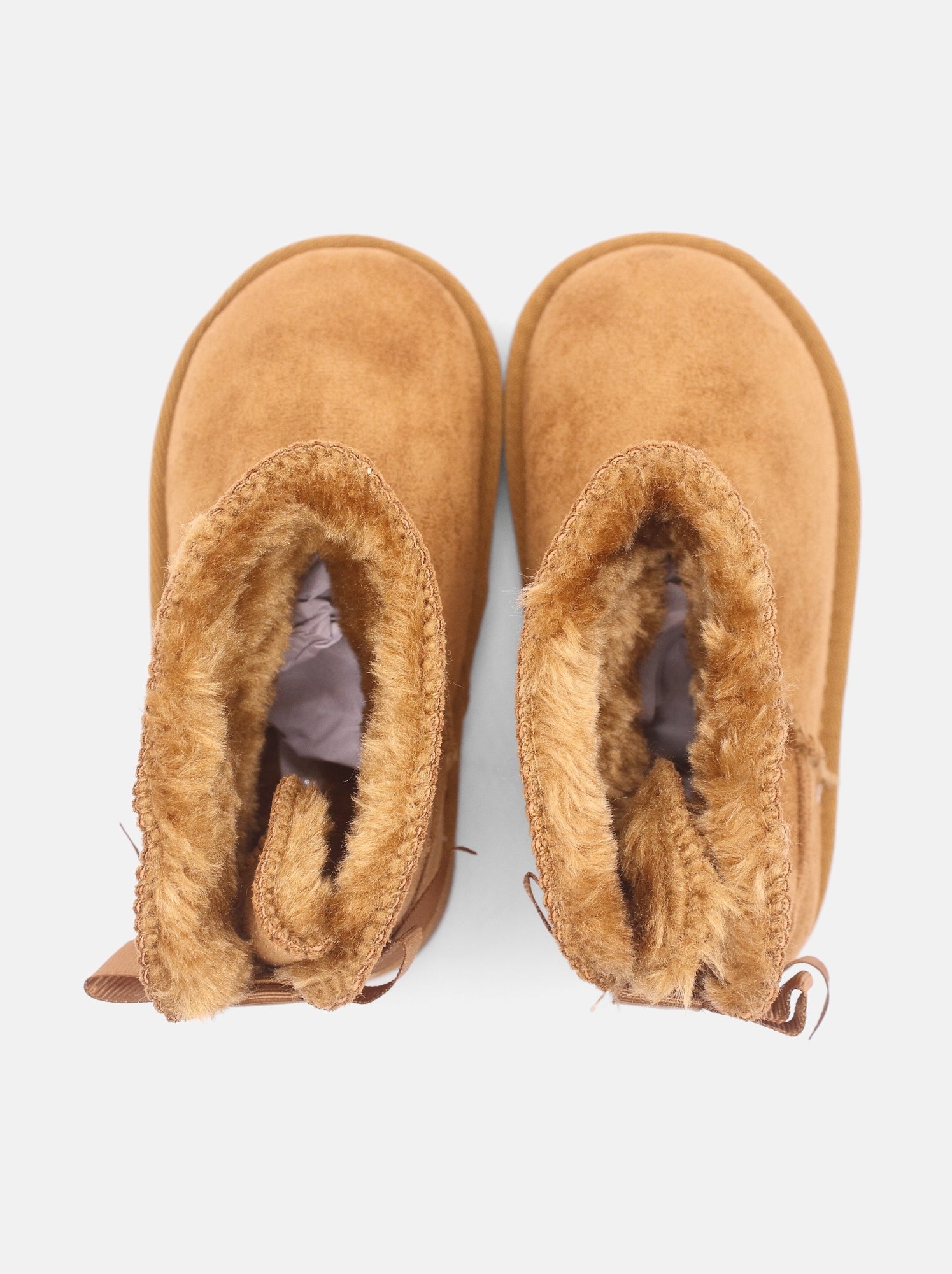 Bottines bébé à noeuds - Camel