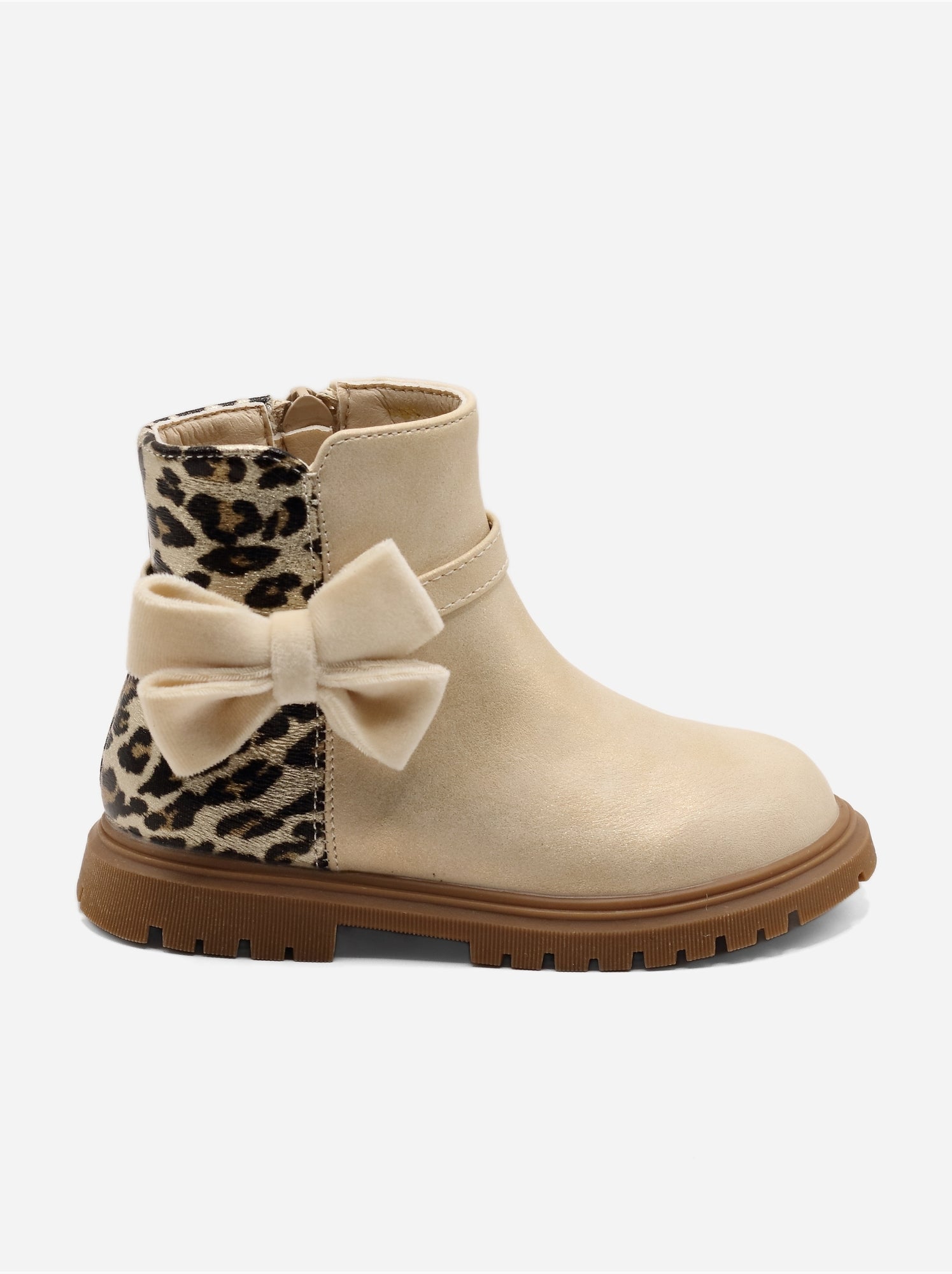 Bottines bébé à noeuds - Crème