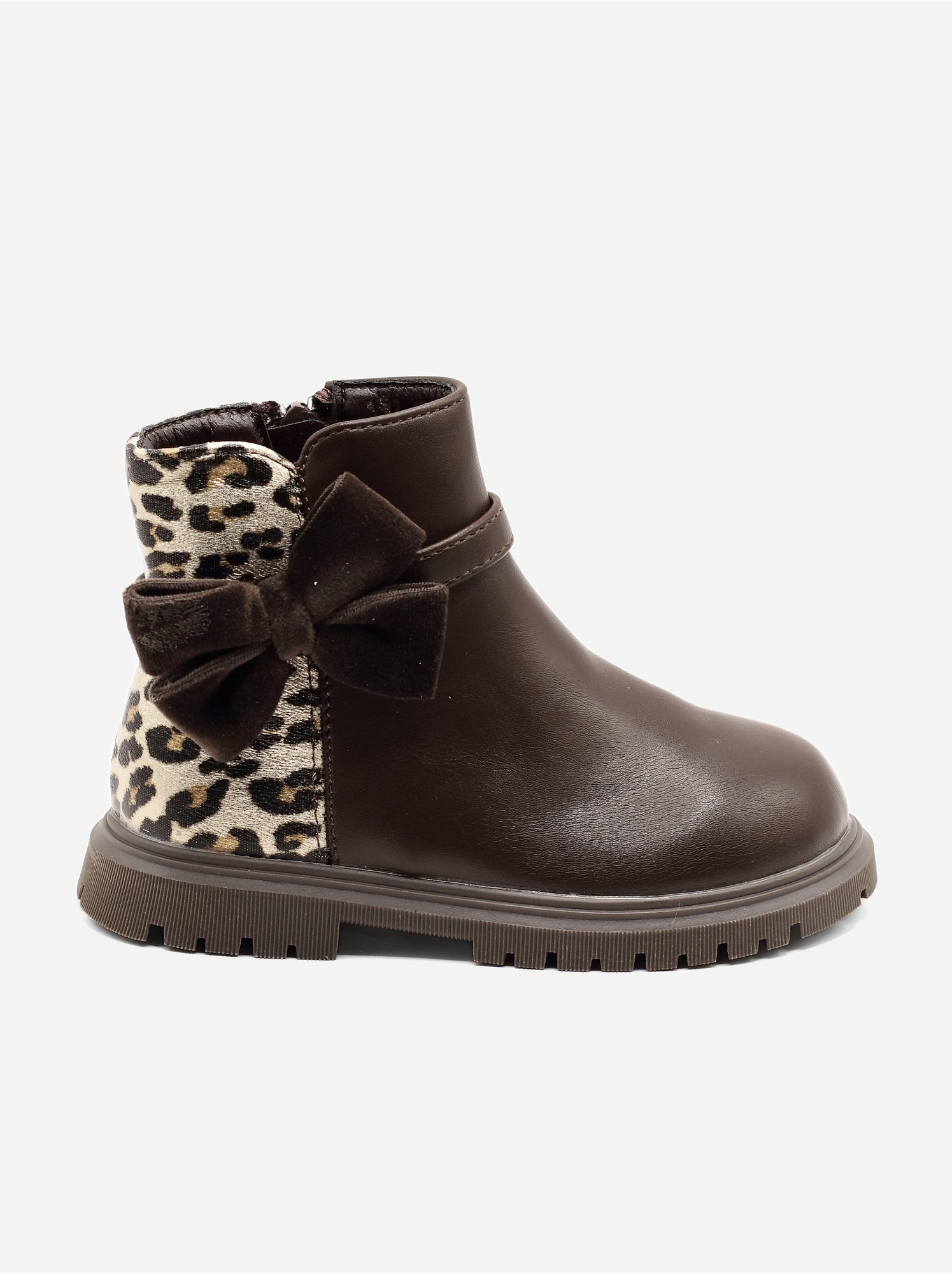 Bottines bébé à noeuds - Marron