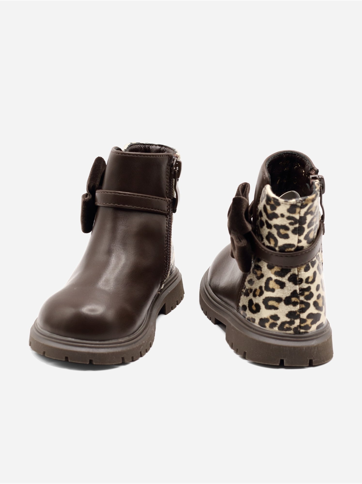 Bottines bébé à noeuds - Marron