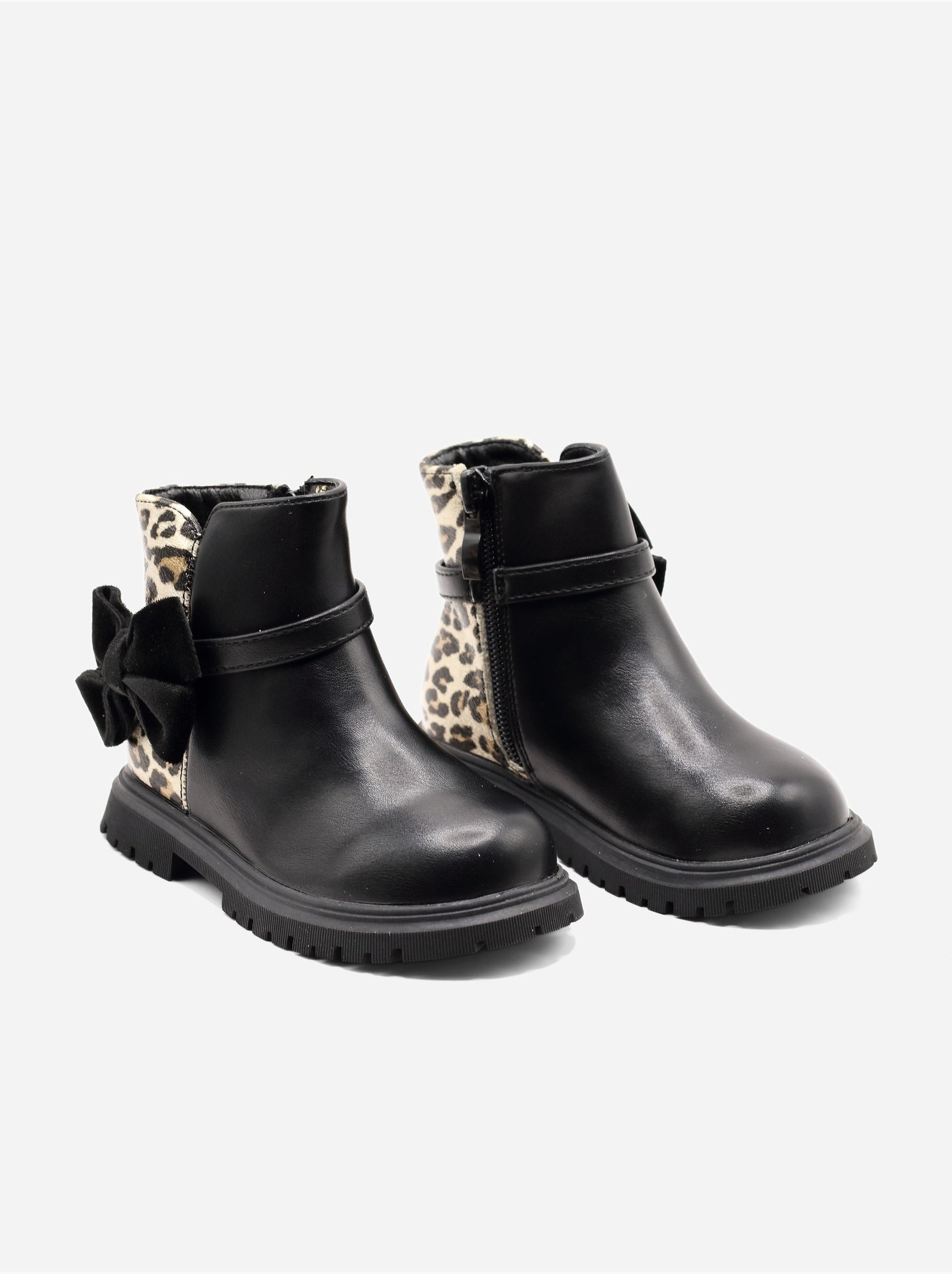 Bottines bébé à noeuds - Noir