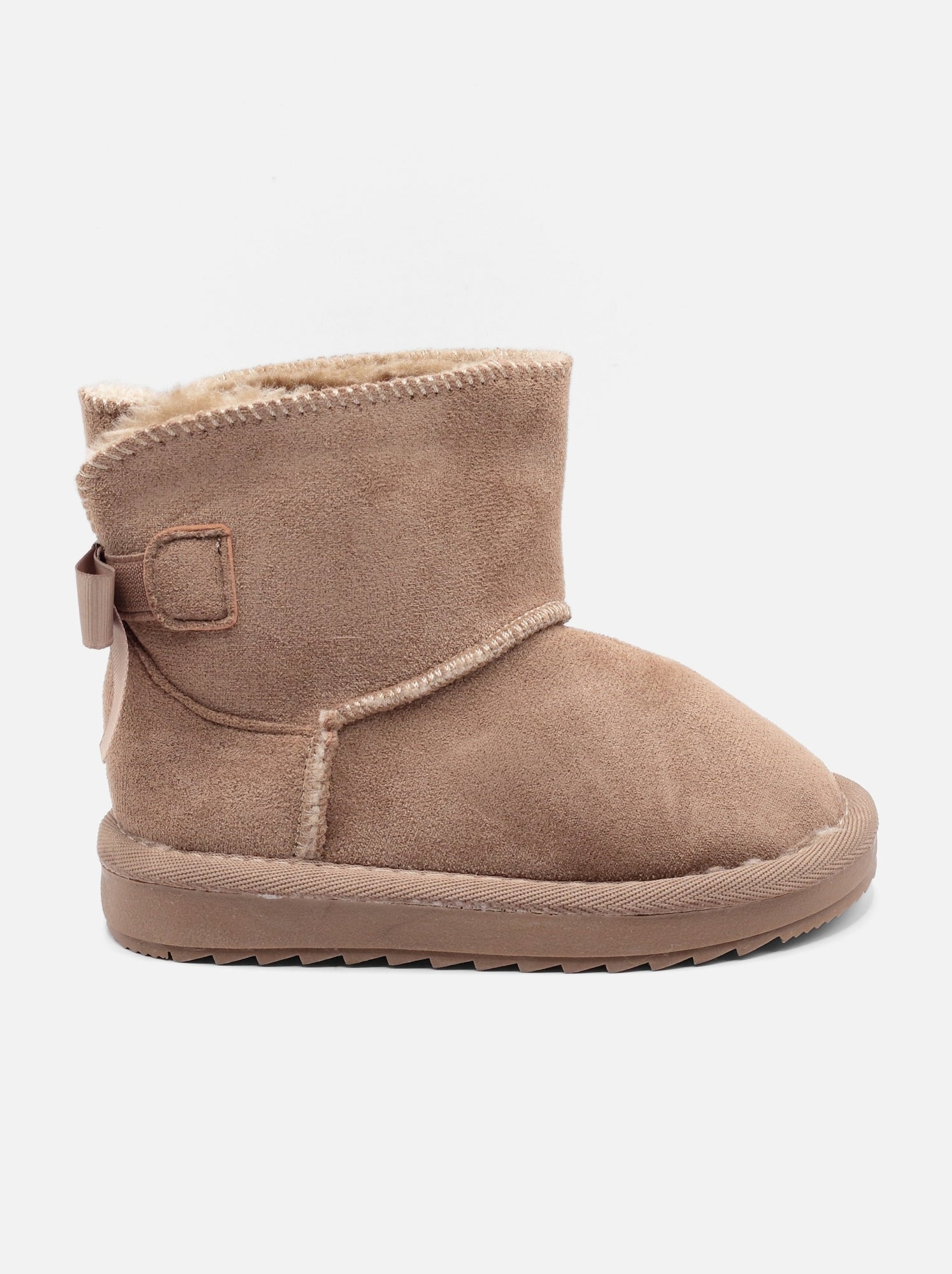 Bottines bébé à noeuds - Taupe