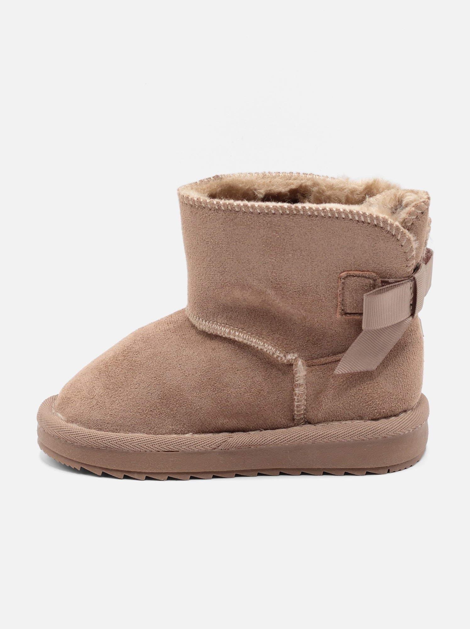 Bottines bébé à noeuds - Taupe