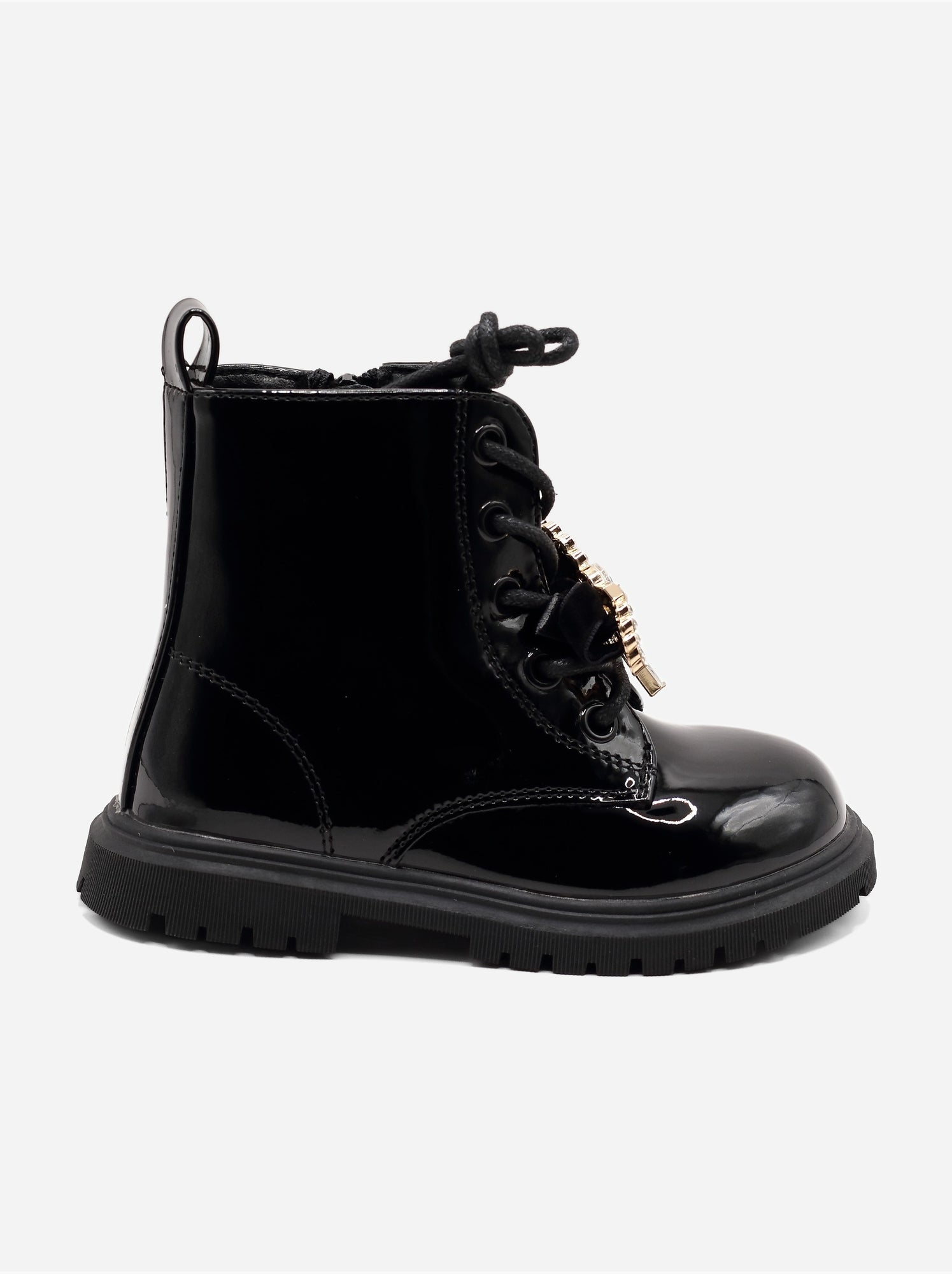 Bottines bébé avec un nœud décoratif - Noir