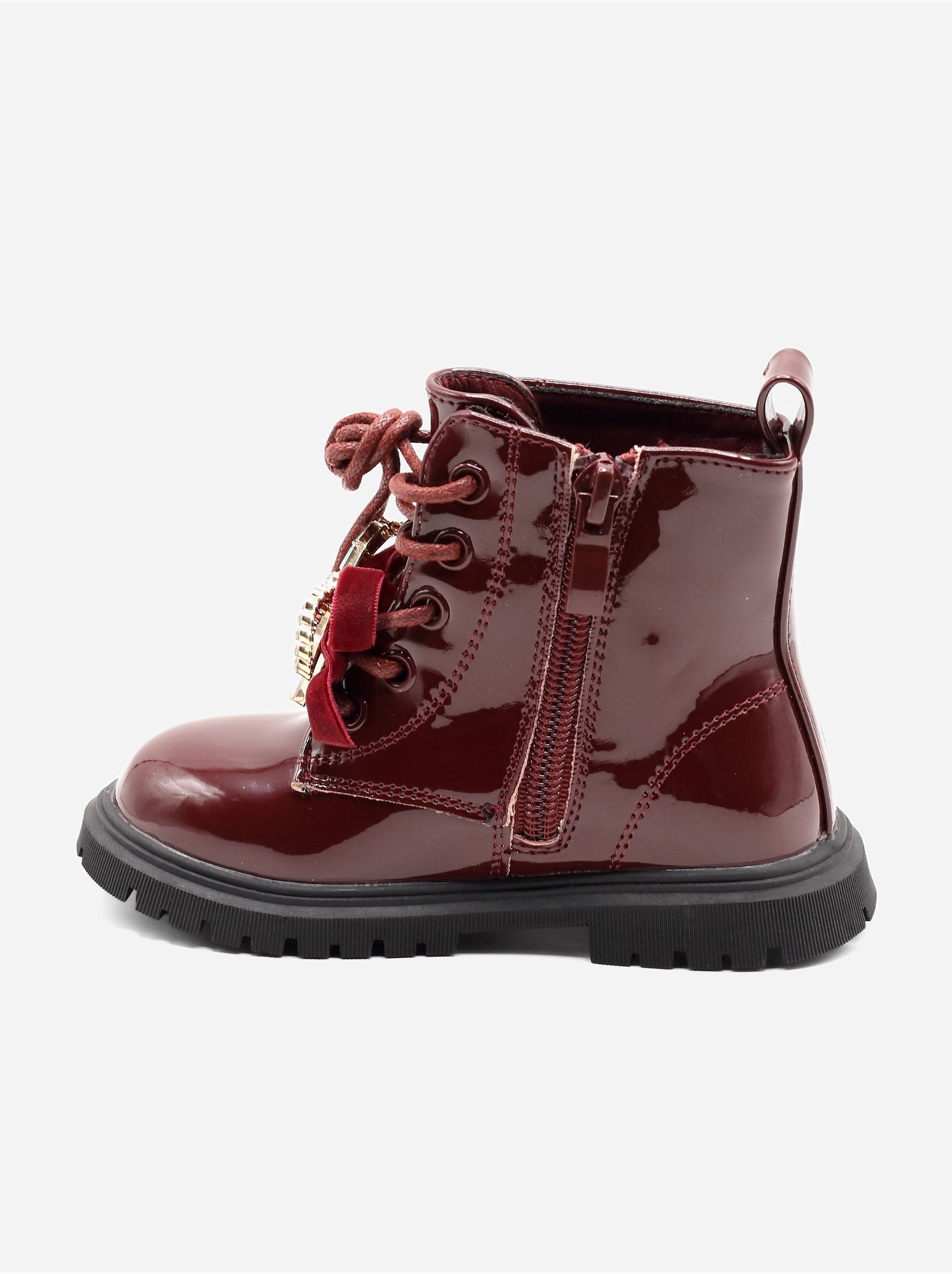 Bottines bébé avec un nœud décoratif - Rouge