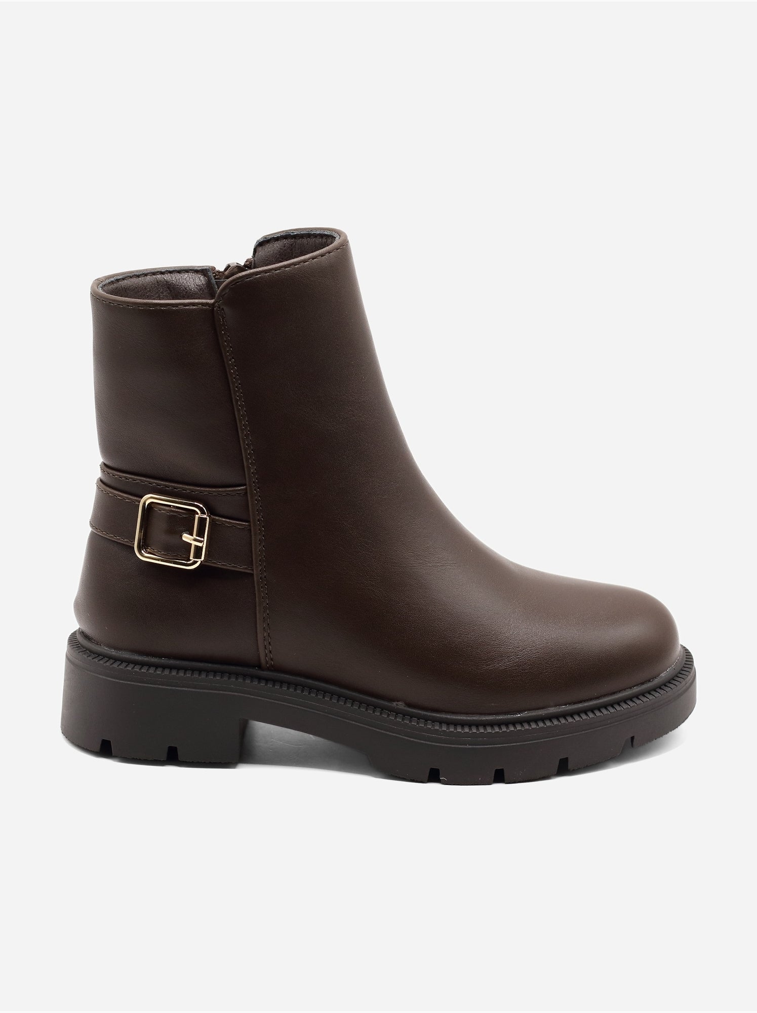Bottines boucle ardillon - Marron