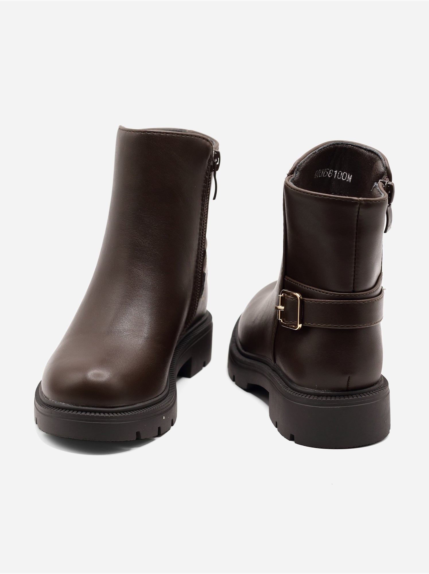 Bottines boucle ardillon - Marron