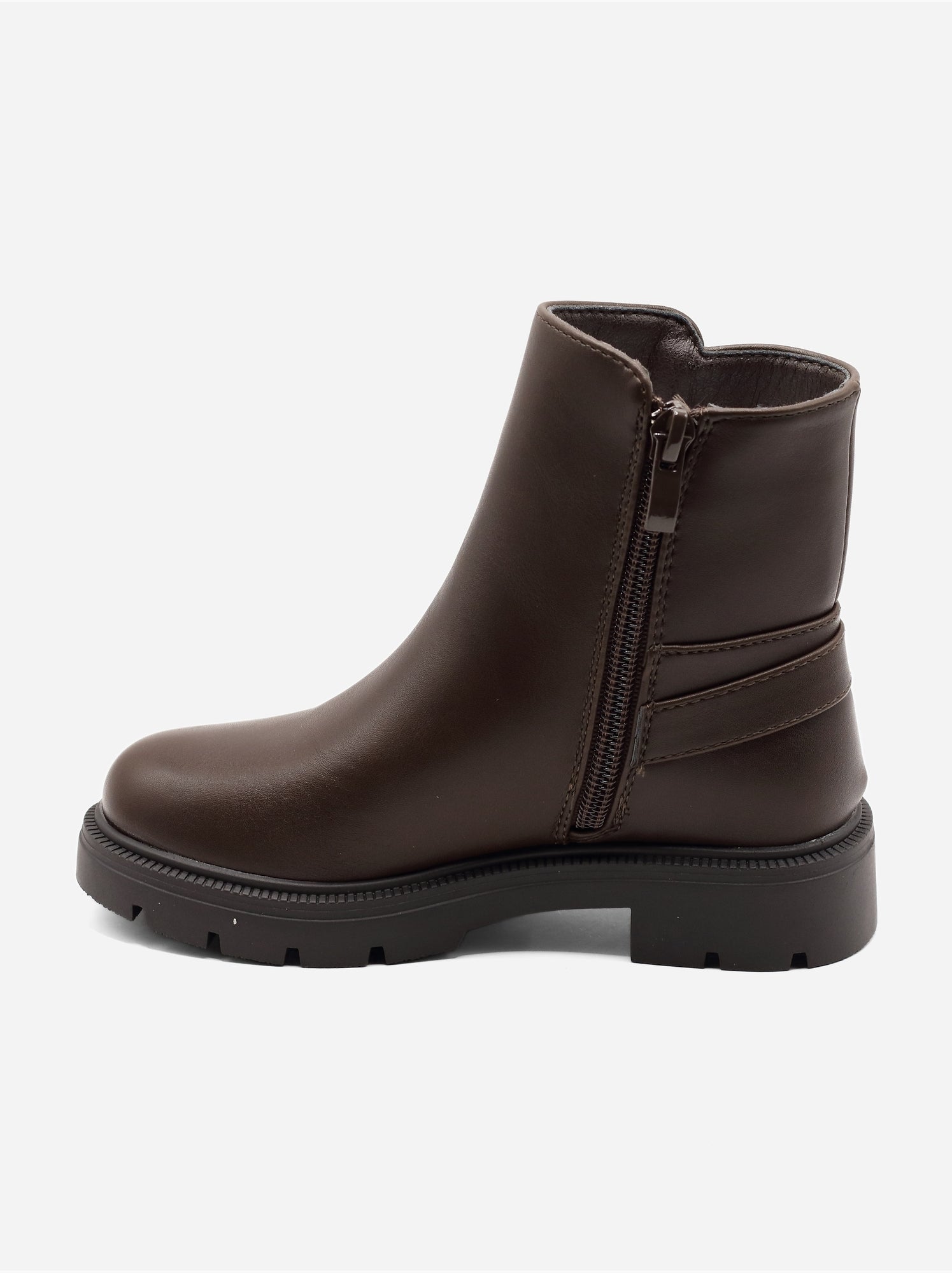 Bottines boucle ardillon - Marron