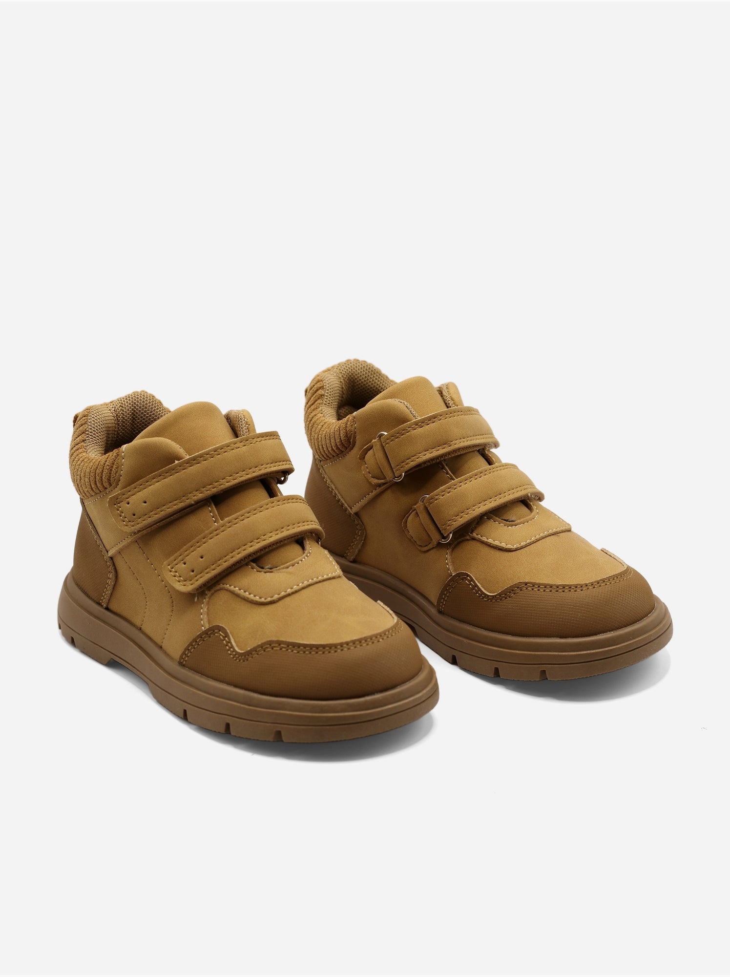 Bottines doubles scratchs - Camel