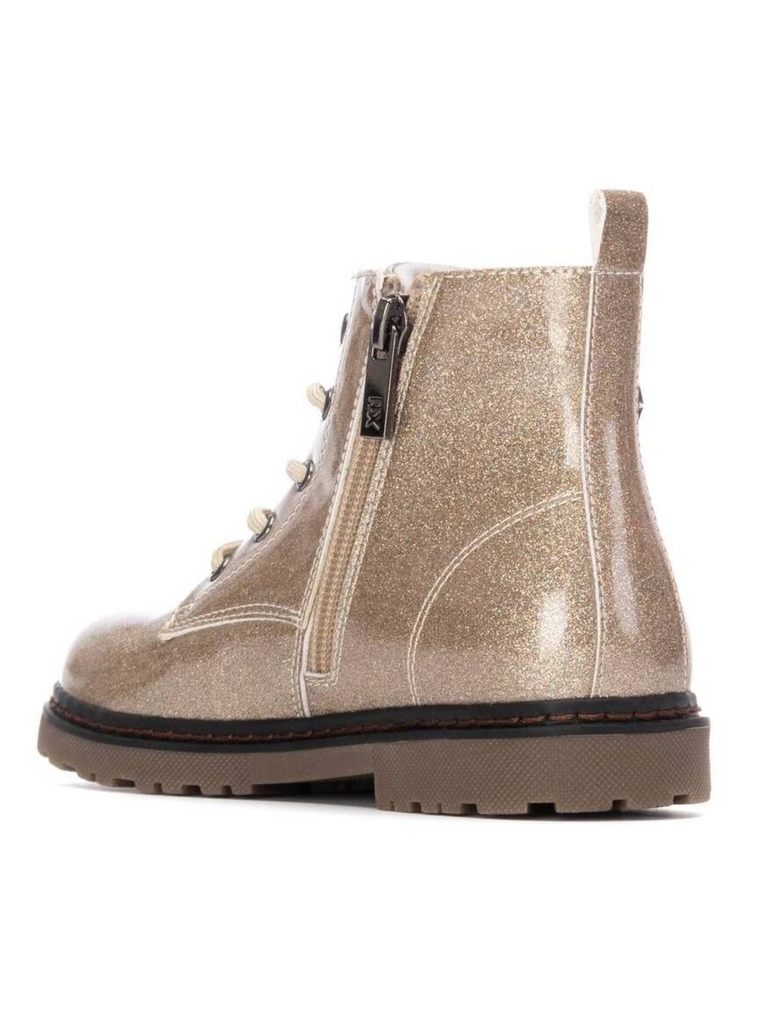 Bottines fillettes à fermeture éclair - Crème