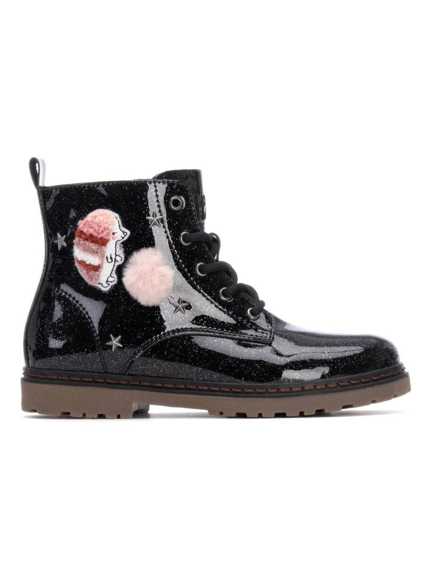 Bottines fillettes à fermeture éclair - Noir