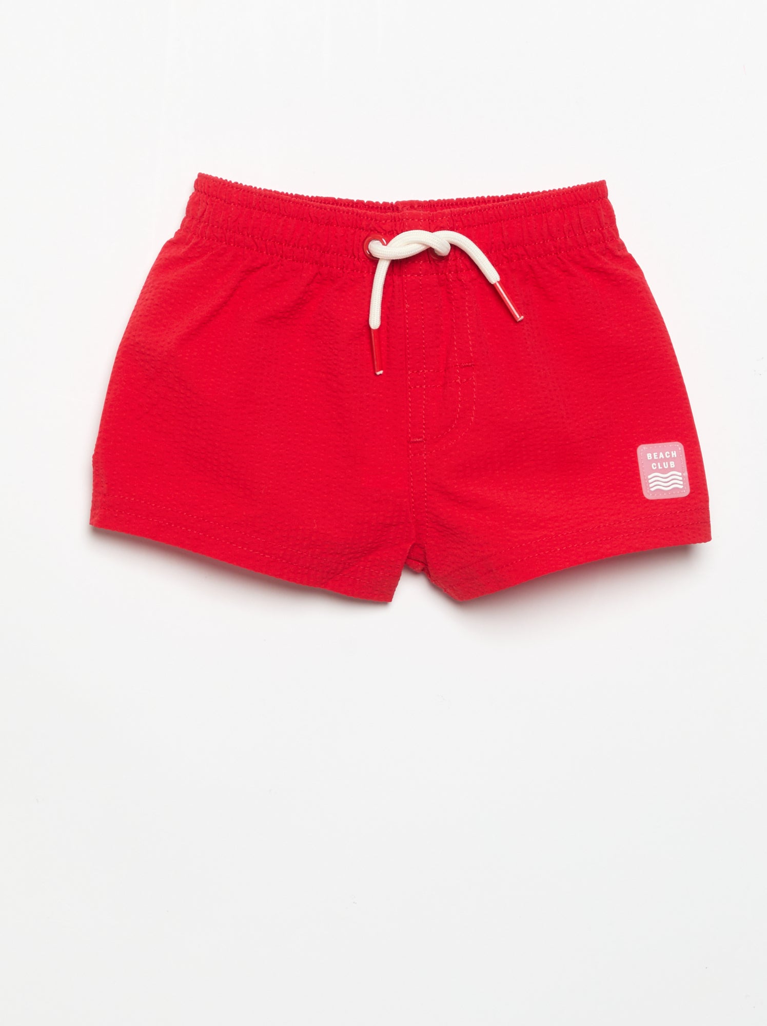 Boxer de bain uni - Rouge