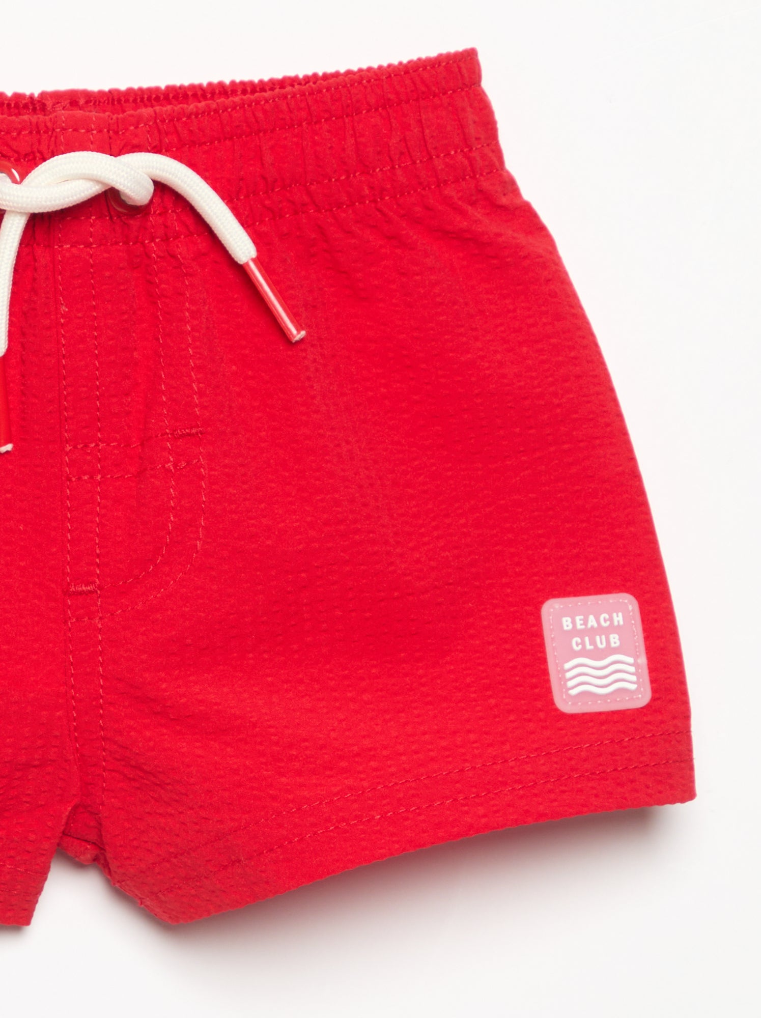 Boxer de bain uni - Rouge