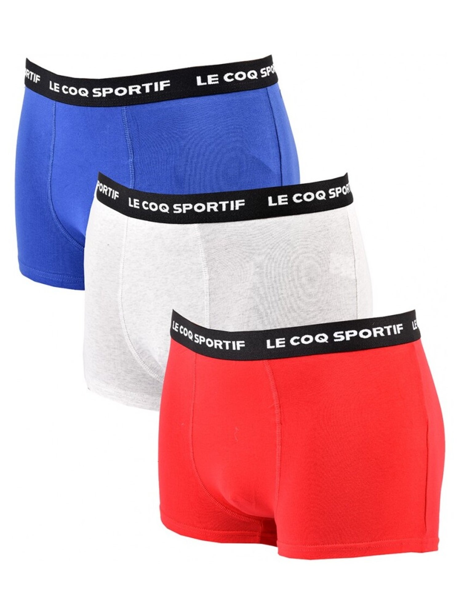 Boxer Homme LE COQ SPORTIF - Pack de 3 - Blanc Rouge Bleu