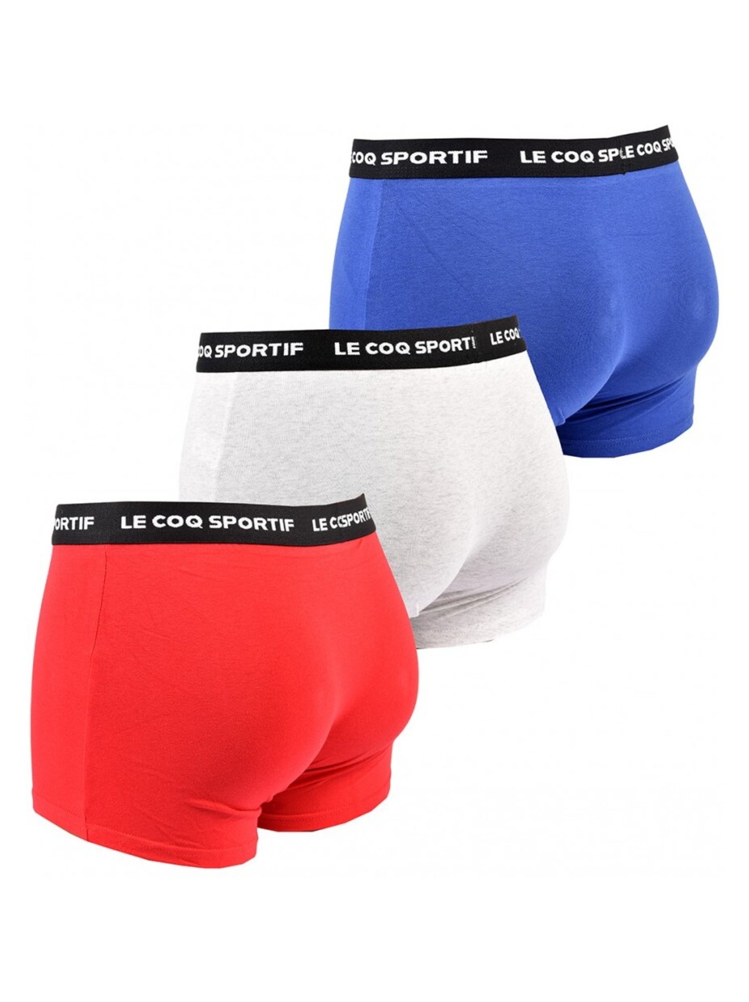 Boxer Homme LE COQ SPORTIF - Pack de 3 - Blanc Rouge Bleu