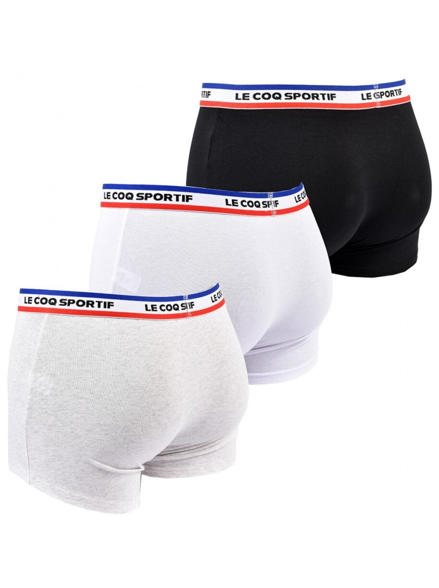 Boxer Homme LE COQ SPORTIF - Pack de 3 - Noir Blanc Gris