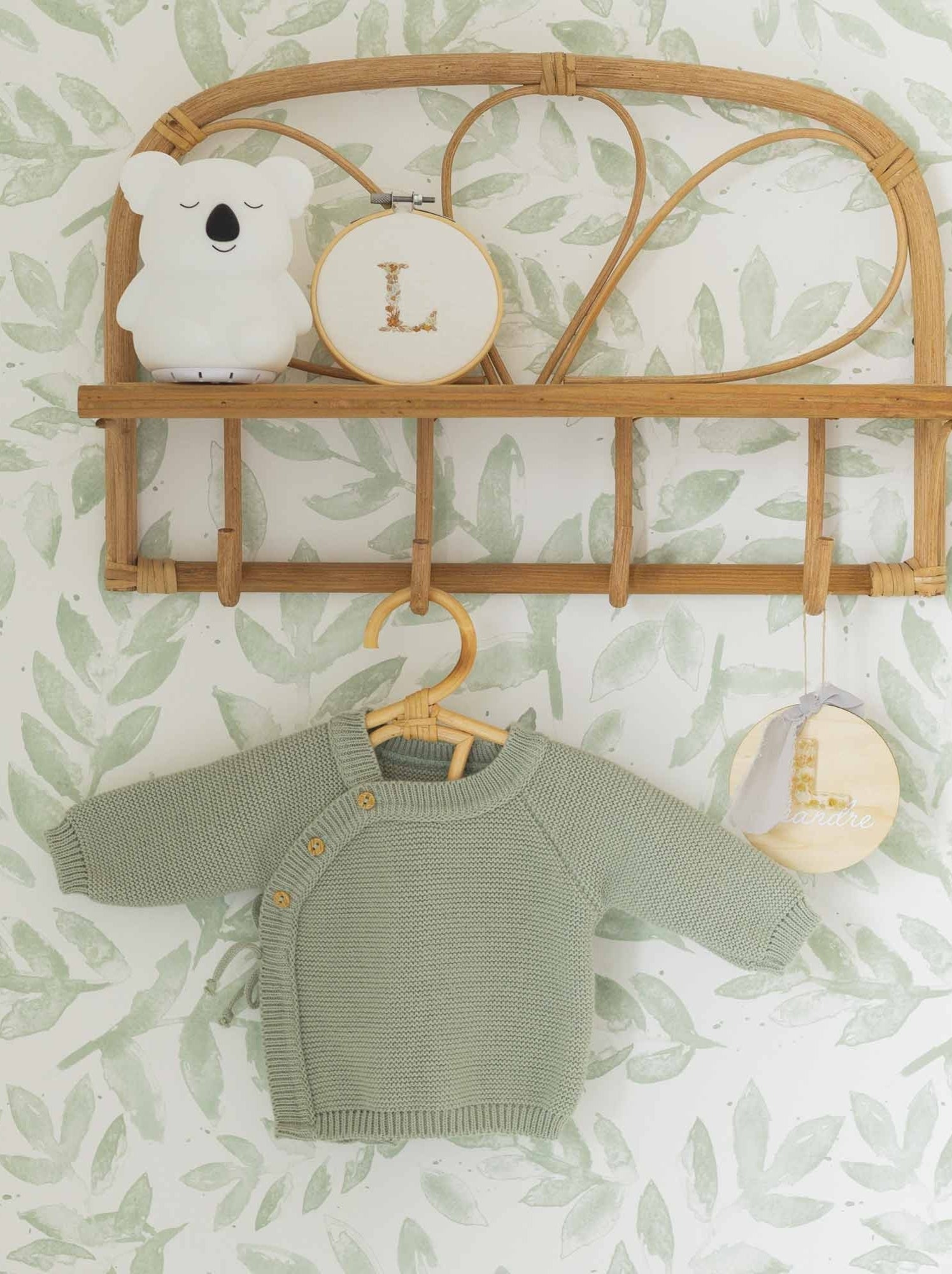 Brassière bébé en maille - Vert olive