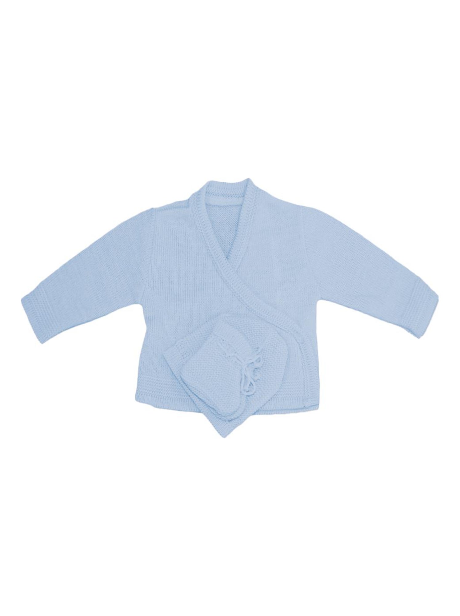 Brassière + Bonnet + Chaussons LES CHATOUNETS - Bleu ciel