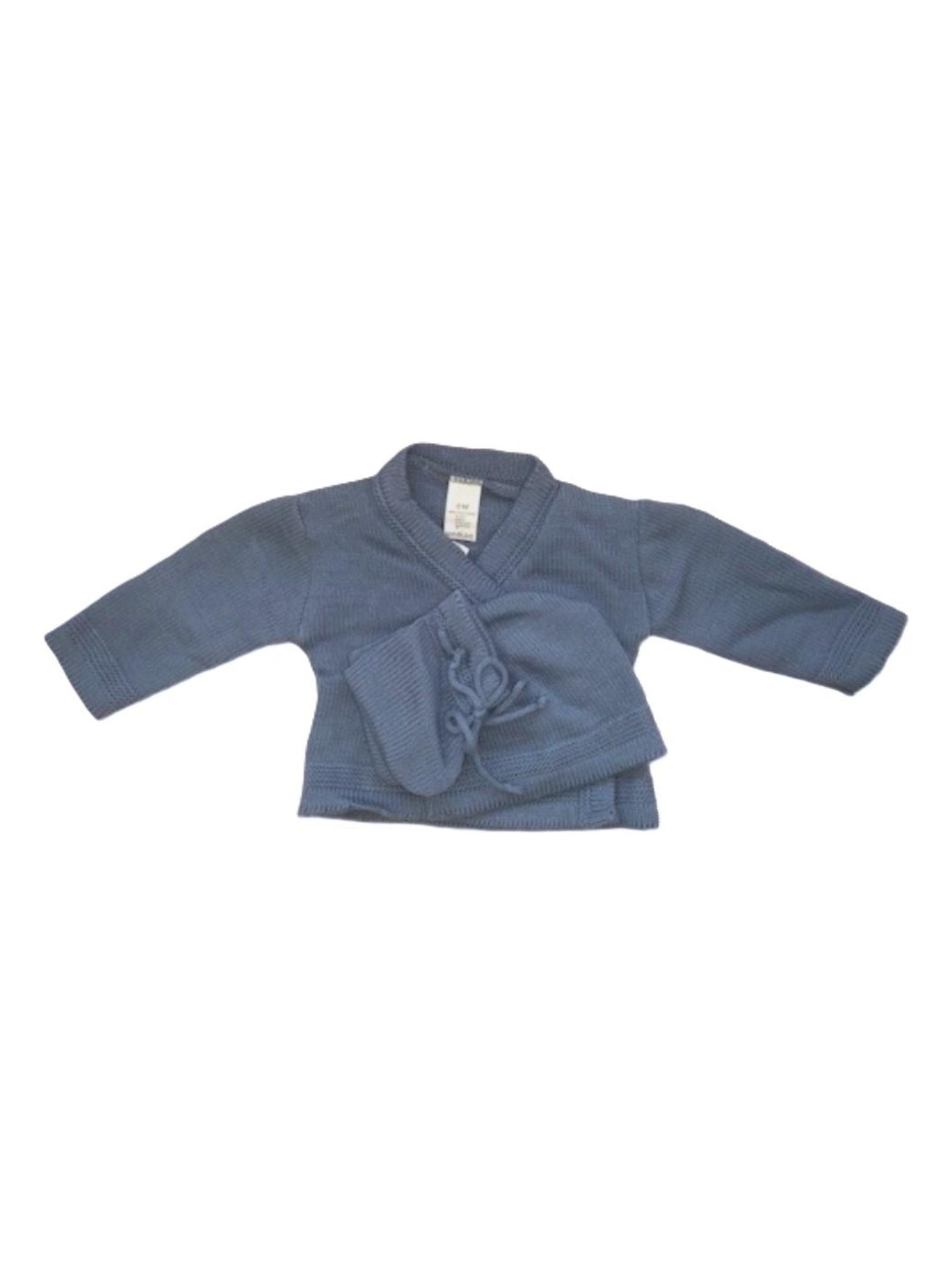 Brassière + Bonnet + Chaussons LES CHATOUNETS - Bleu marine