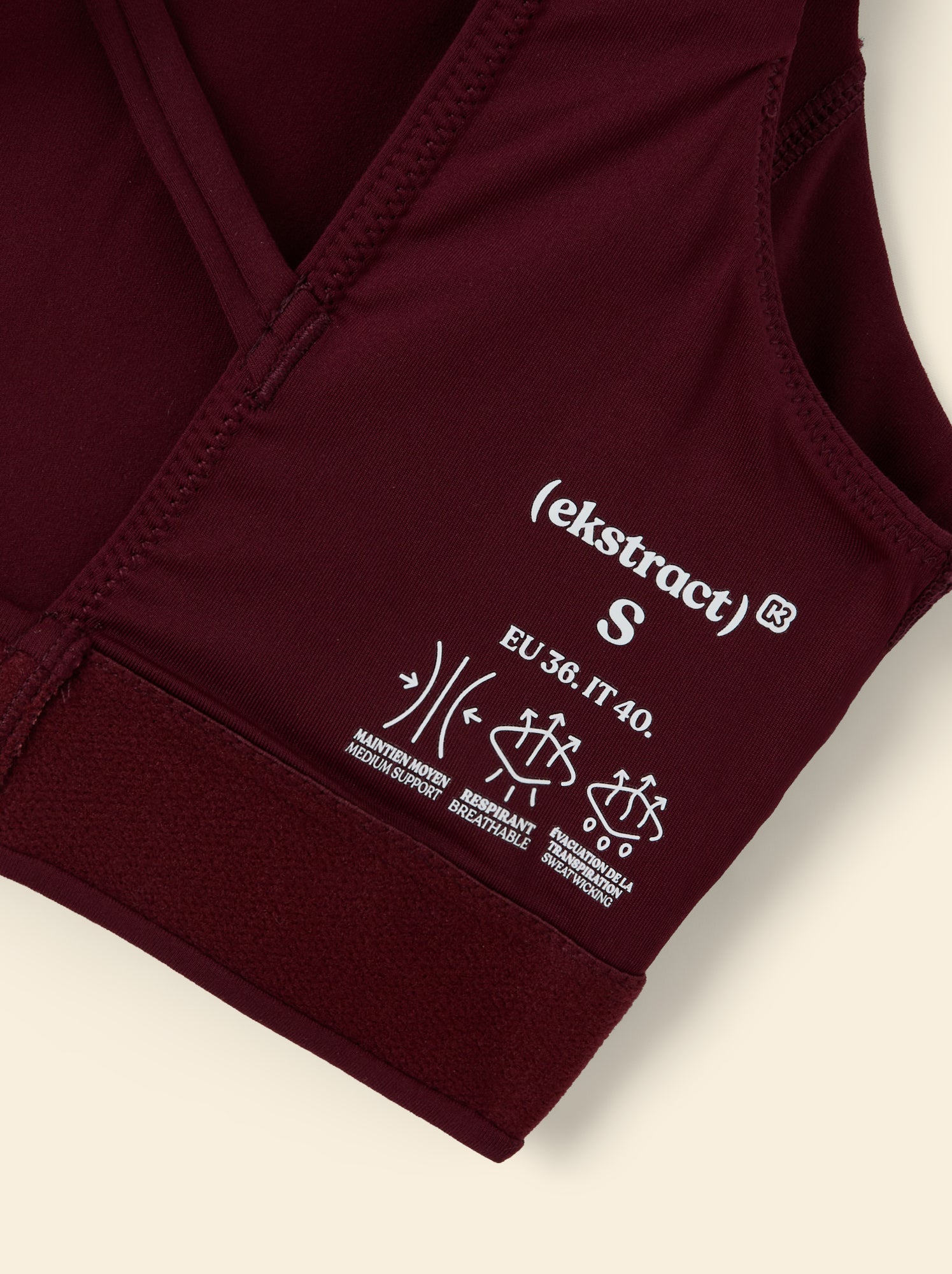 Brassière de sport - (ekstract) - Bordeaux