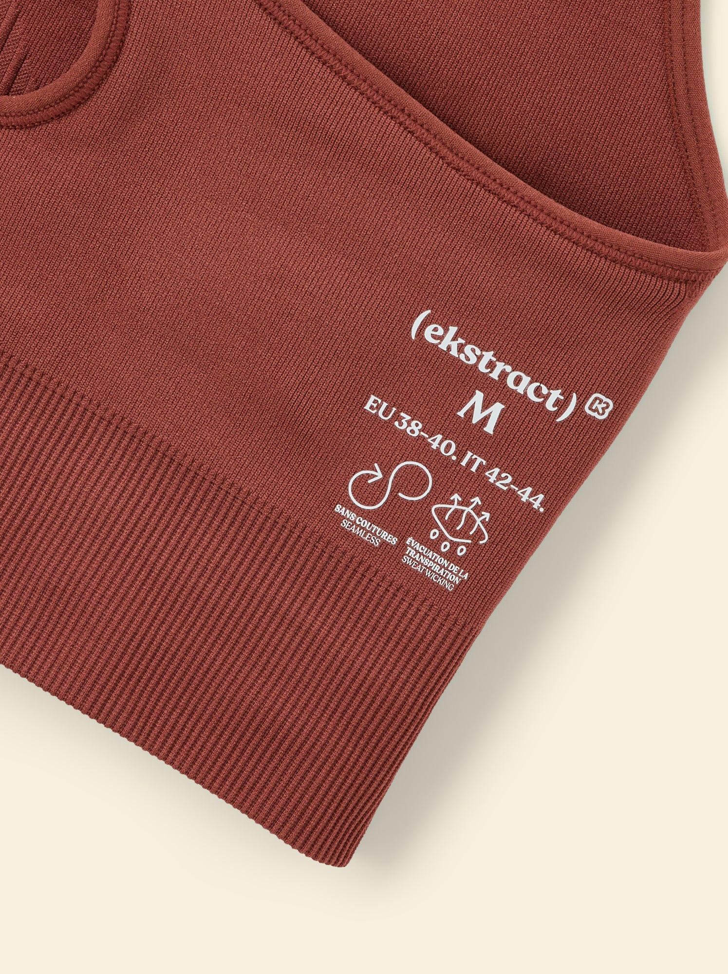 Brassière de sport sans coutures - (ekstract) - Marron (FZF30_2)