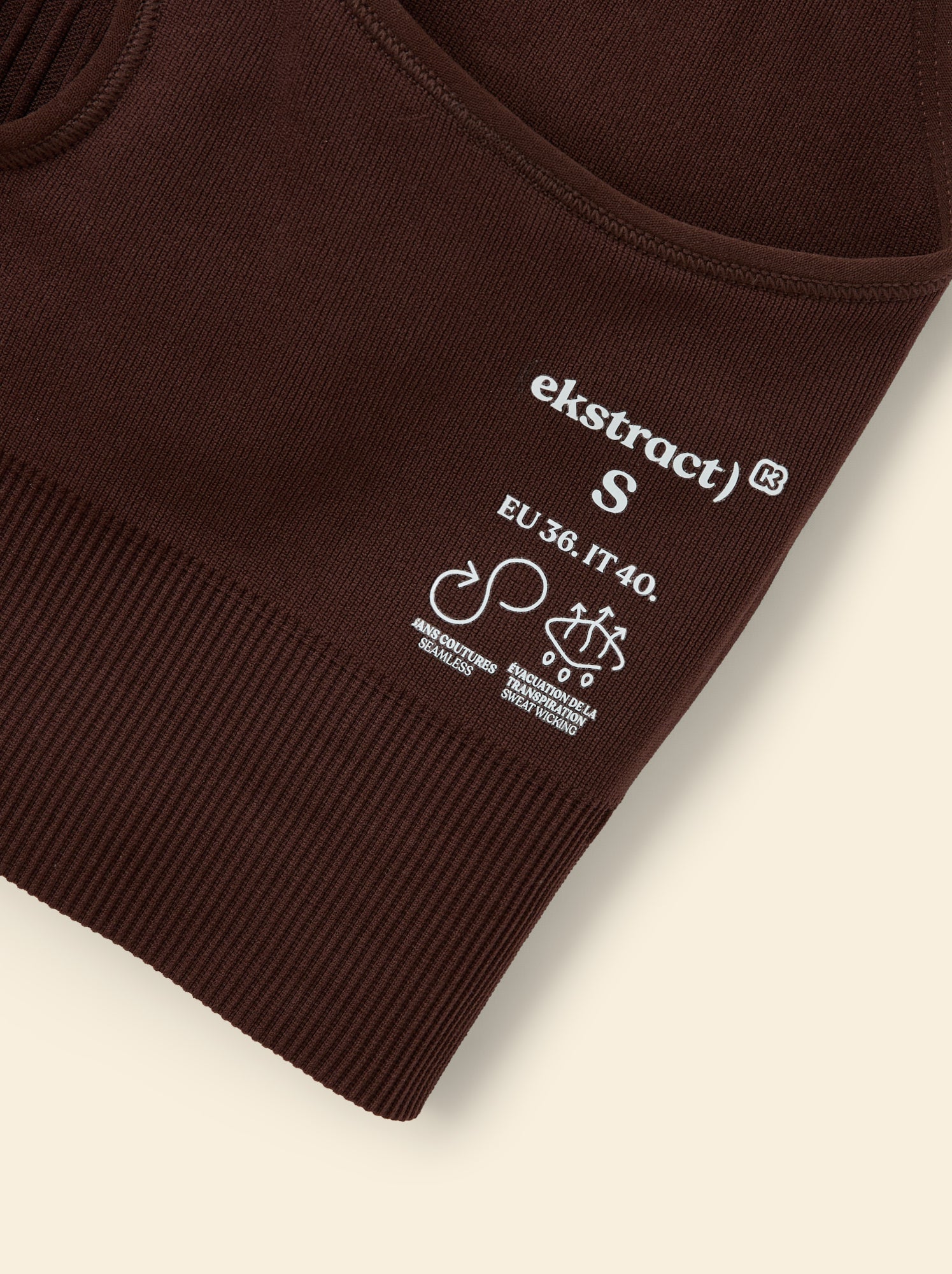 Brassière de sport sans coutures - (ekstract) - Marron (FZF30_4)