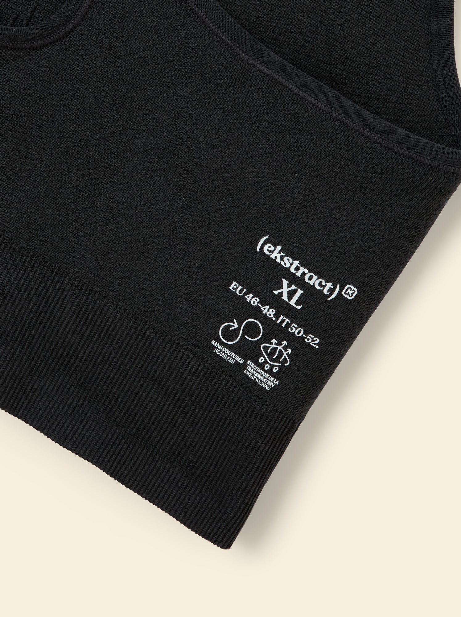 Brassière de sport sans coutures - (ekstract) - Noir
