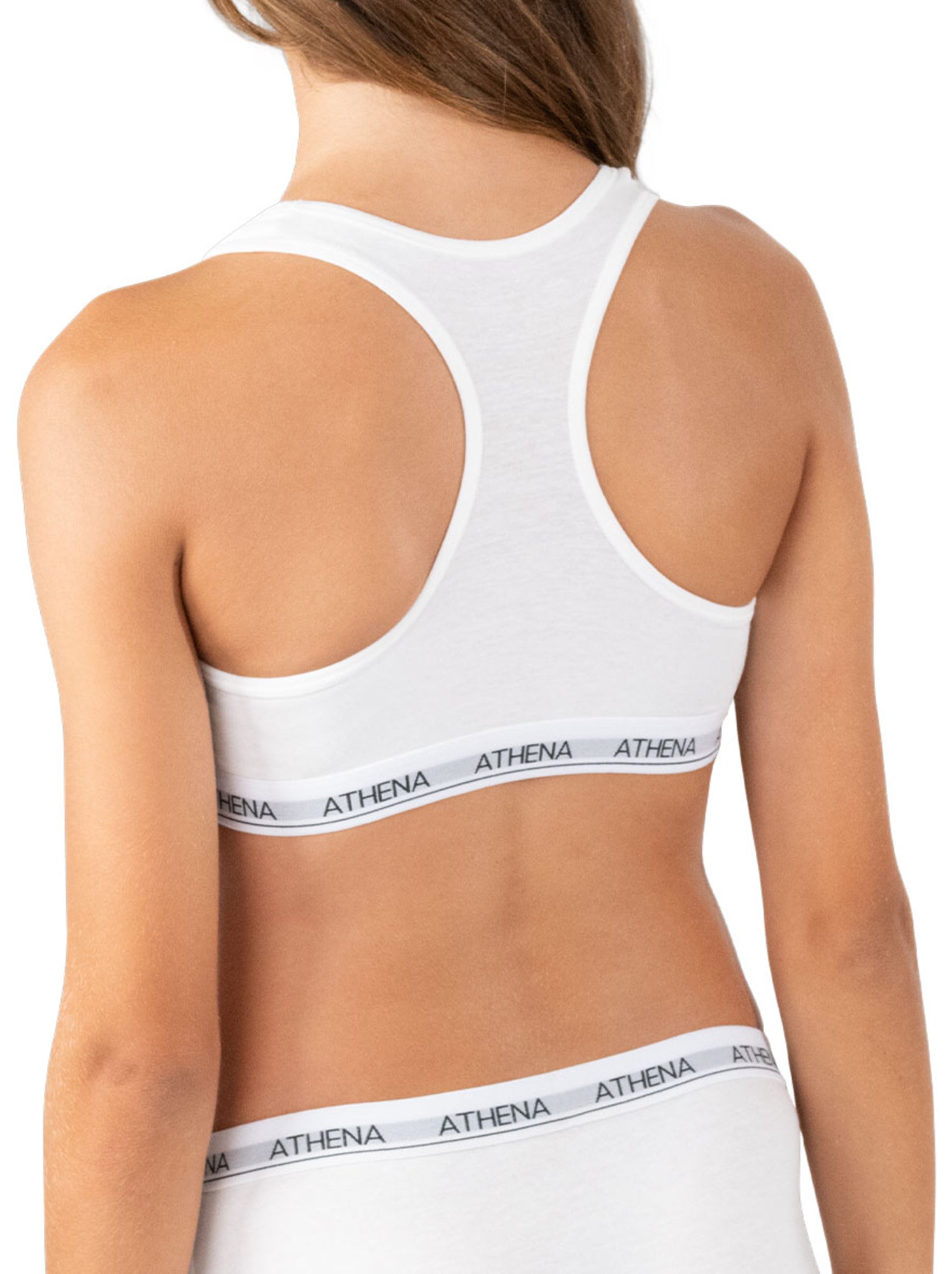 Brassière à coques amovibles fille coton ultra doux girl by athena - Blanc