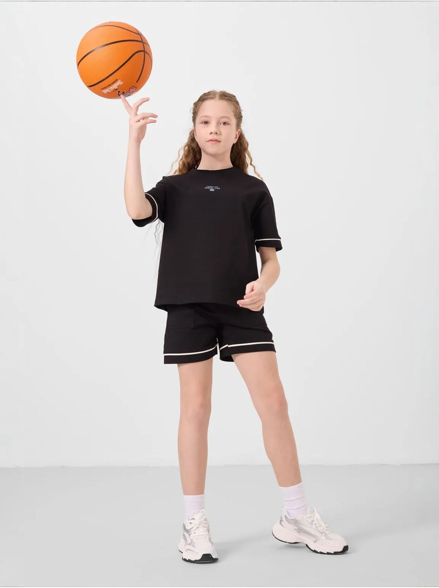 Ensemble de pyjama jeunesse en coton mélangé tommy - Noir