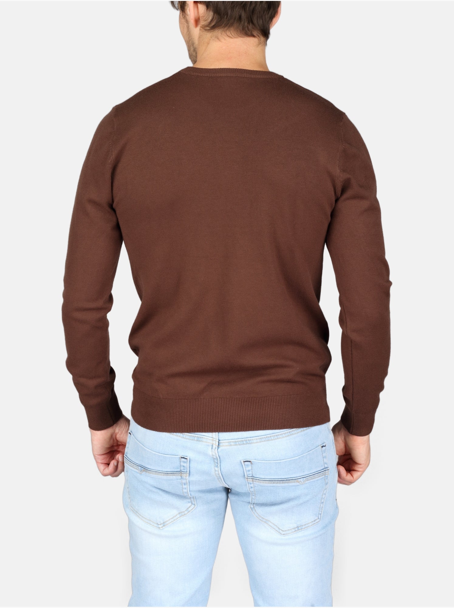 Pull col rond - Kenzarro - Marron foncé