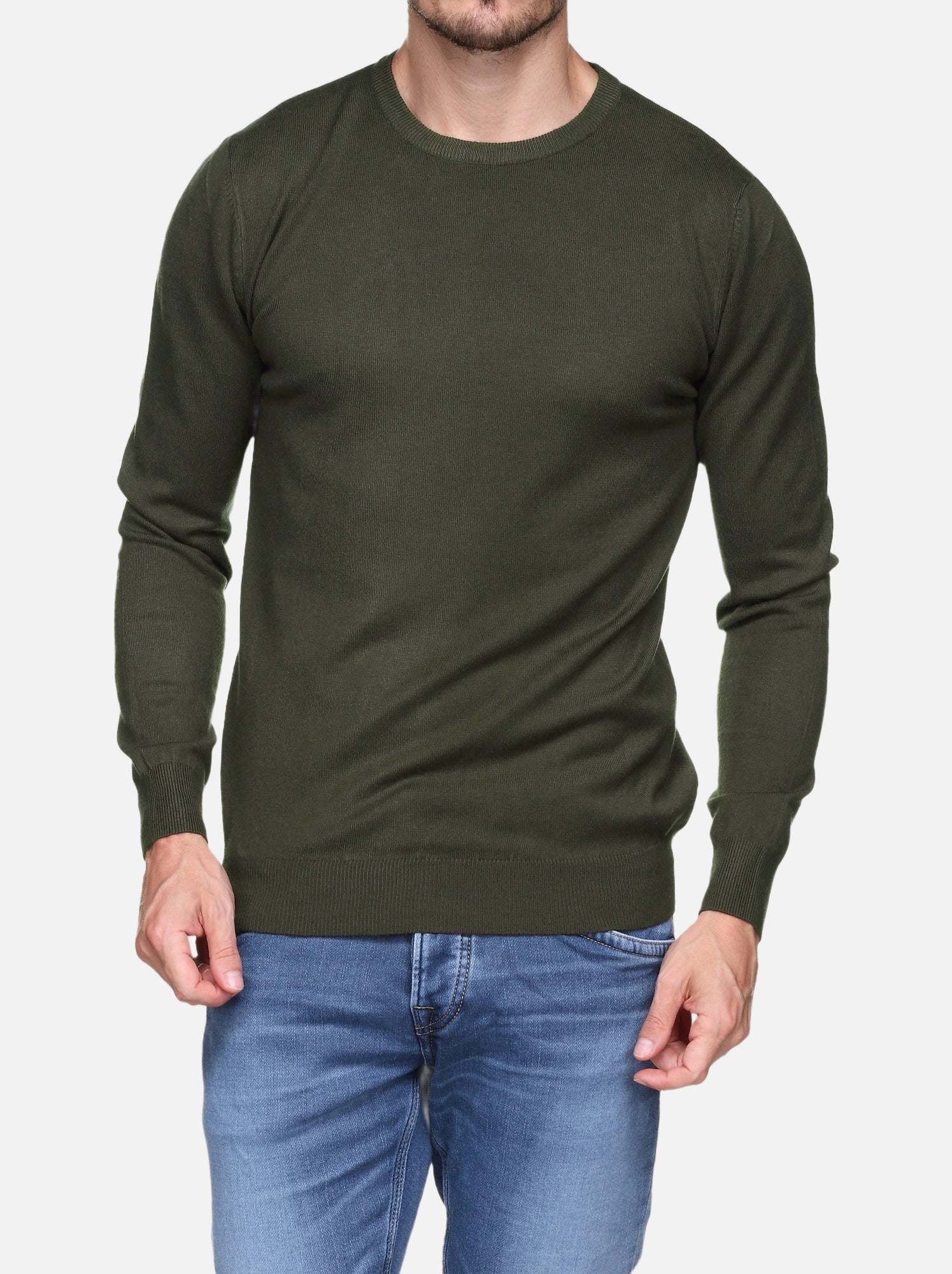 Pull col rond - Kenzarro - Kaki