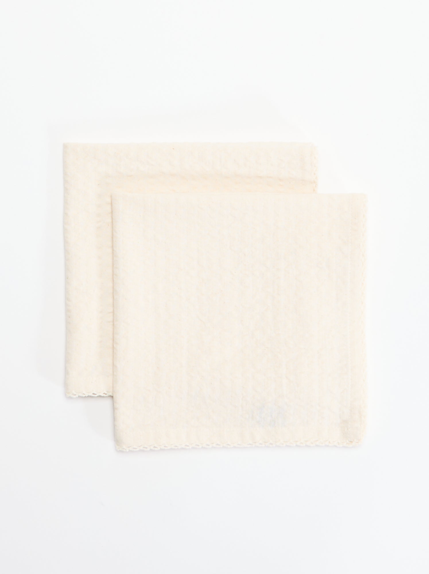 Lot de 2 serviettes de table en seersucker - Beige