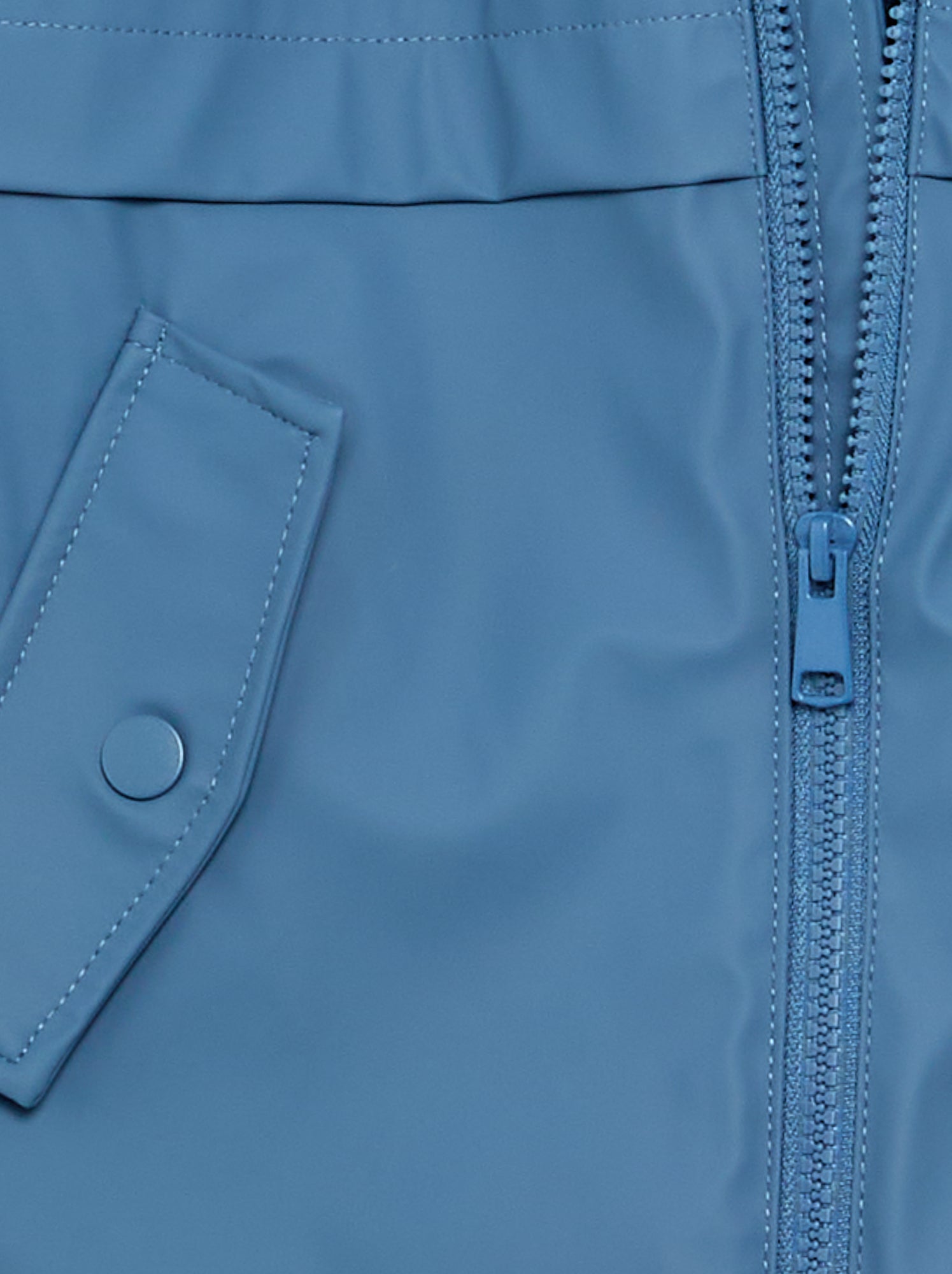 Parka doublée effet moutonné - Bleu