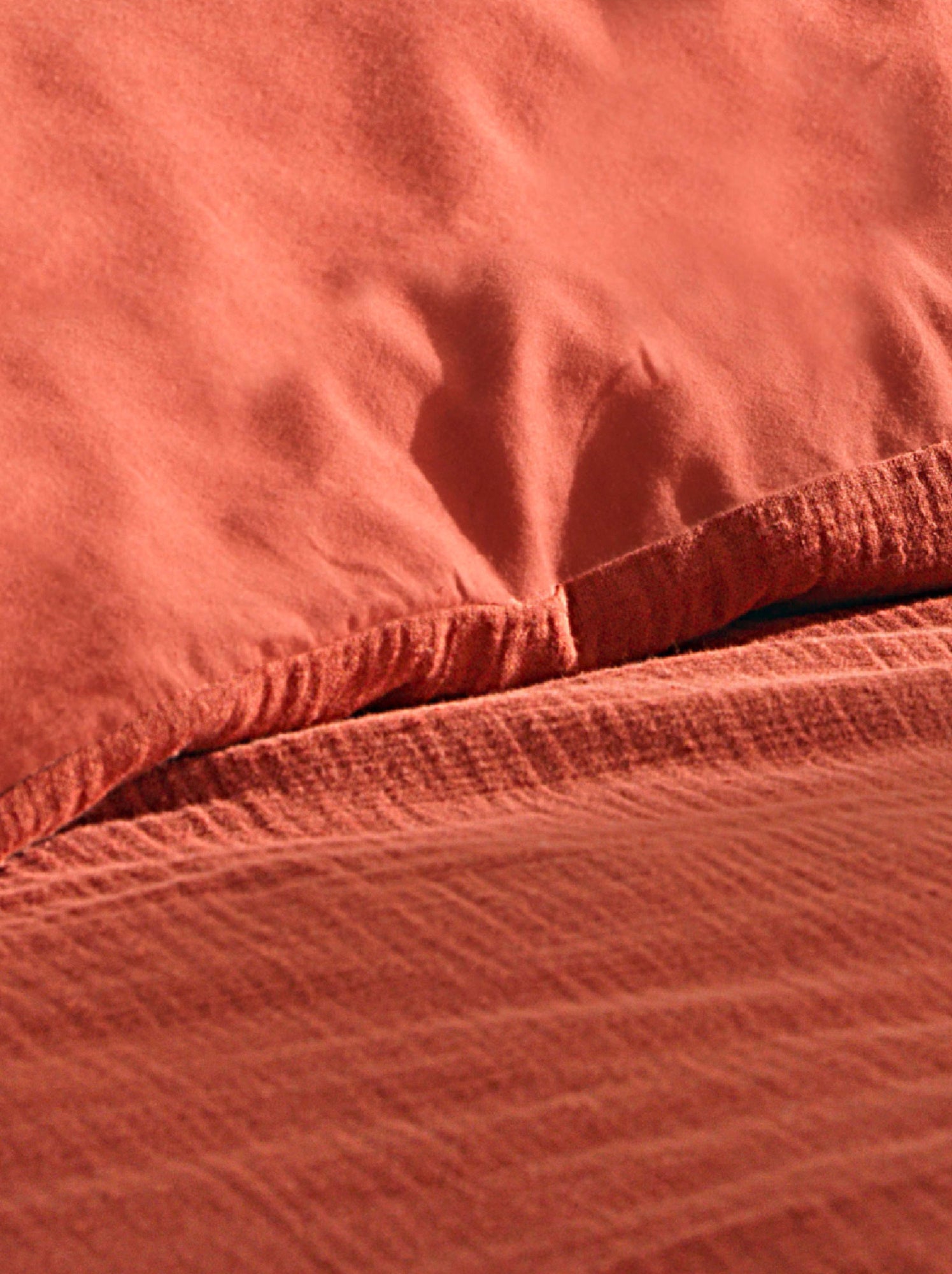 Parure de lit en gaze de coton angelia - Orange mandarine