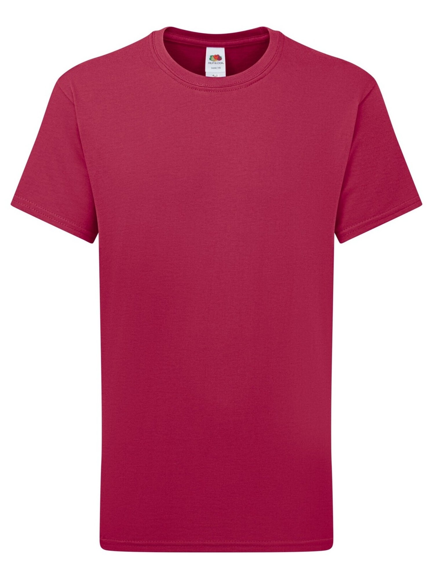 Fruit of the Loom - T-shirt ICONIC - Rouge bordeaux