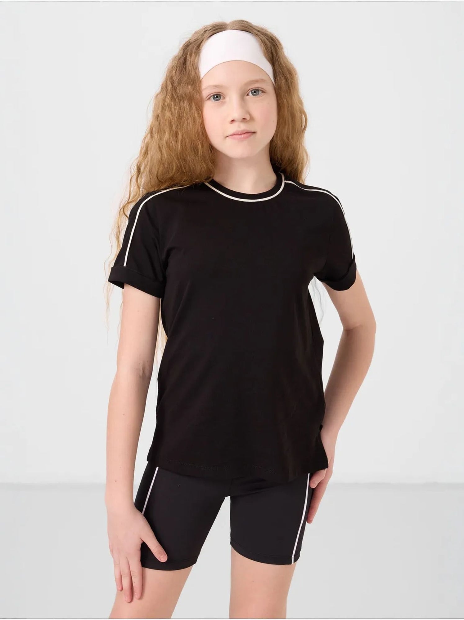 T-shirt unisexe junior en coton et élasthanne tommy - Vieux rose
