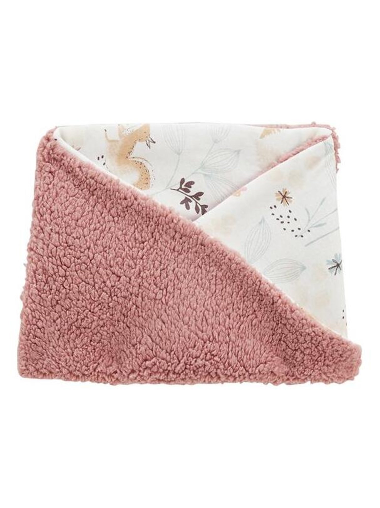 Cache cou enfant en sherpa bloom - Rose