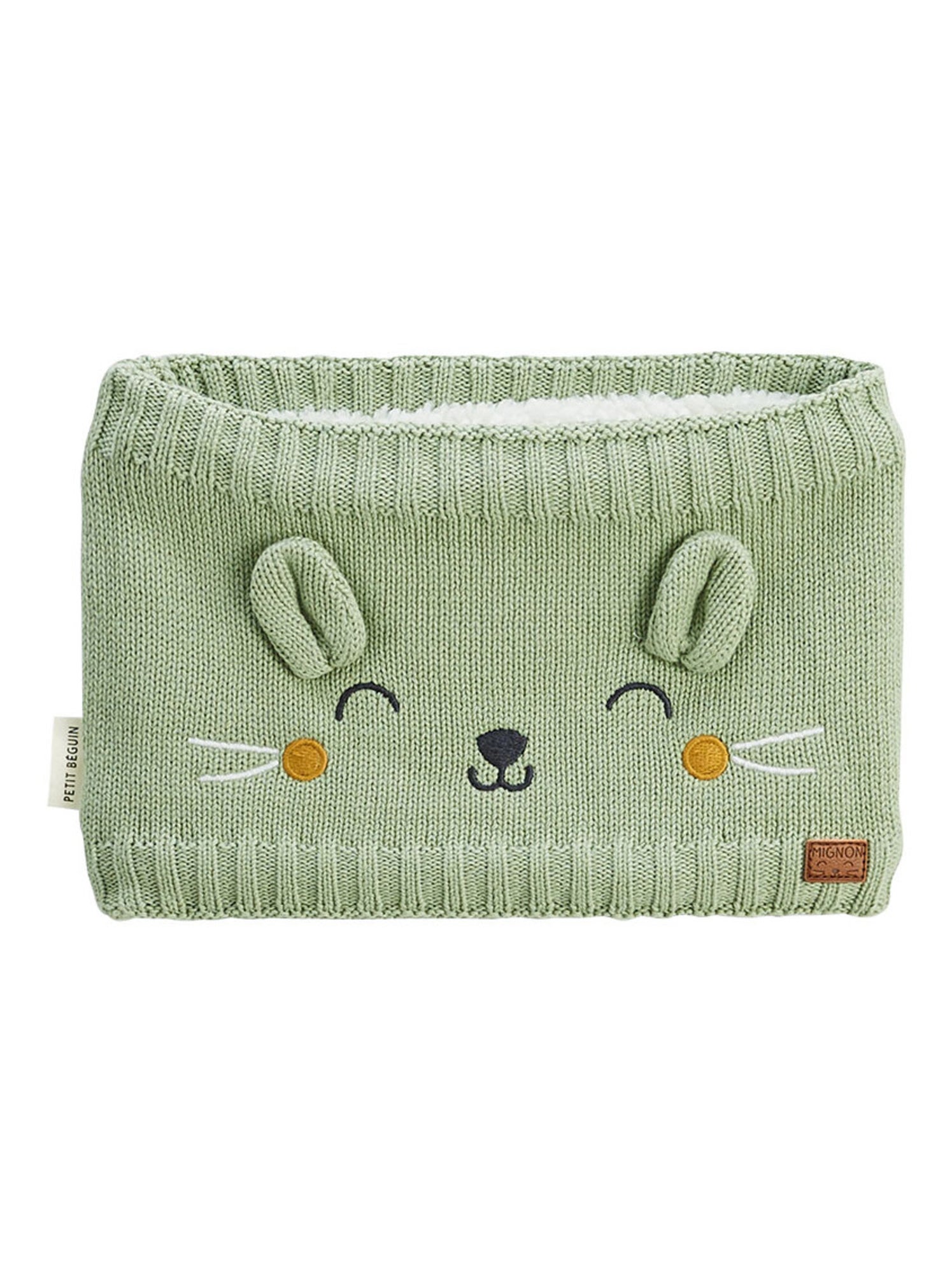 Cache cou enfant en tricot boavista - Kaki