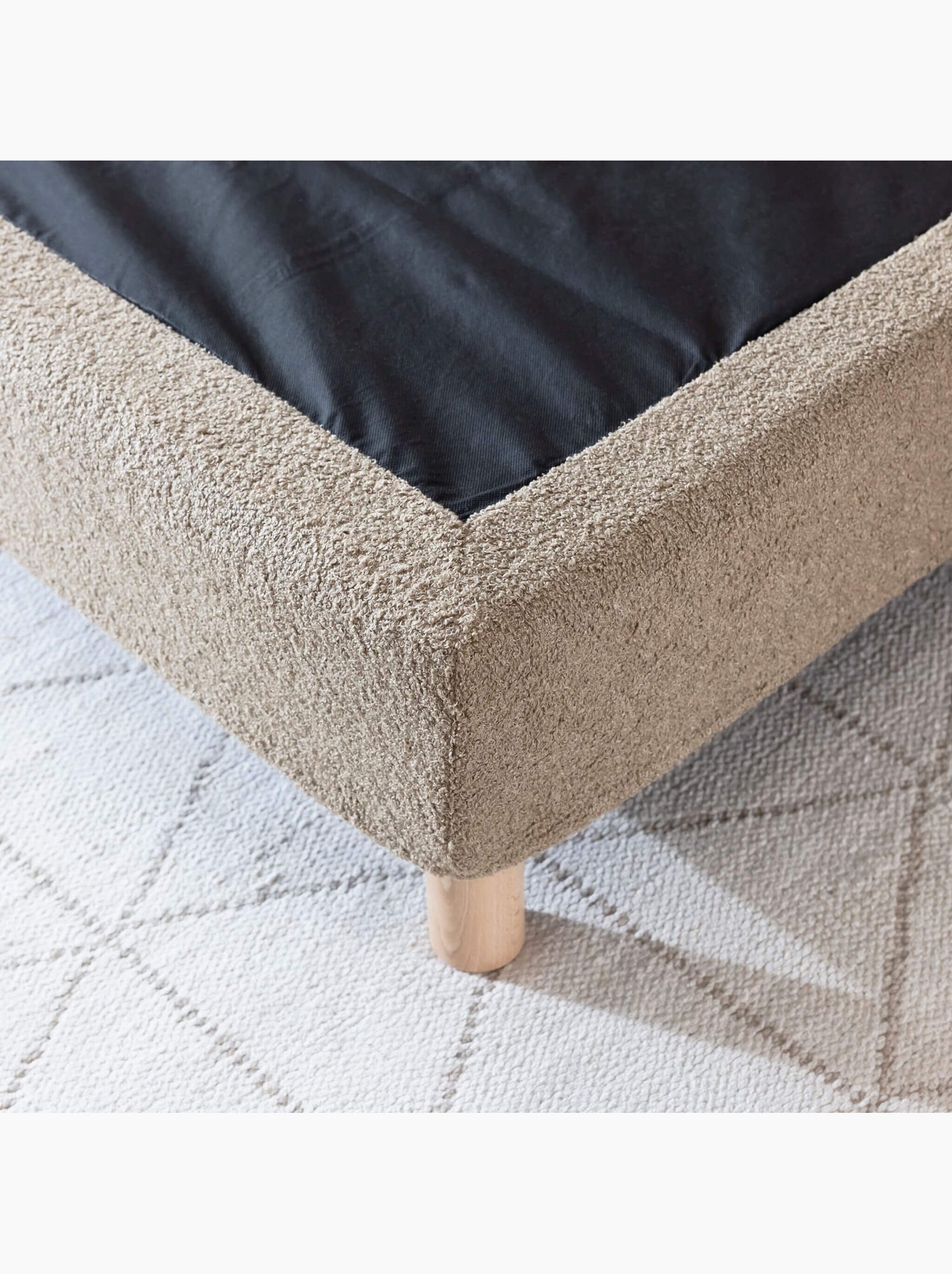 Cache-sommier bouclette - Beige
