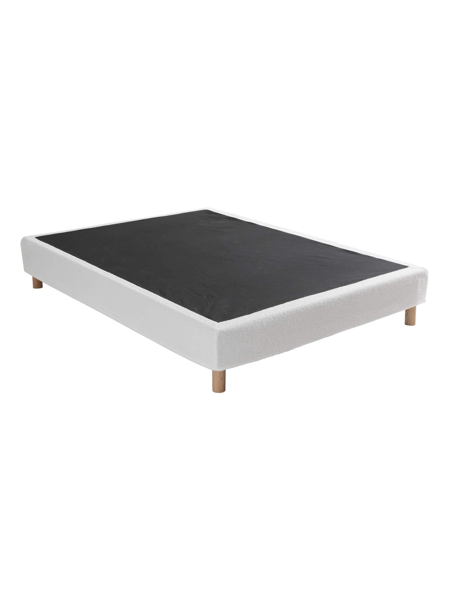 Cache-sommier bouclette - Blanc