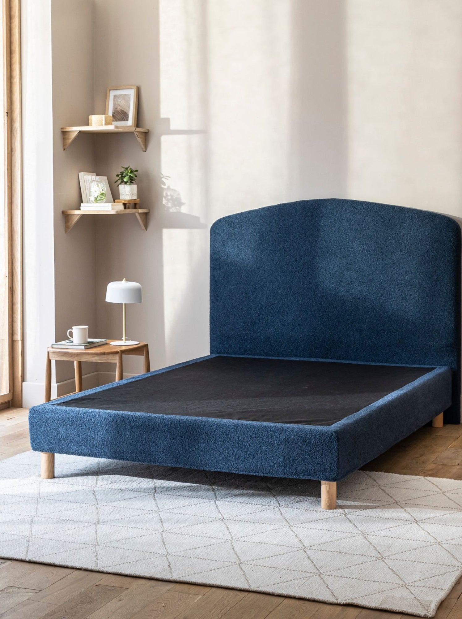 Cache-sommier bouclette - Bleu marine