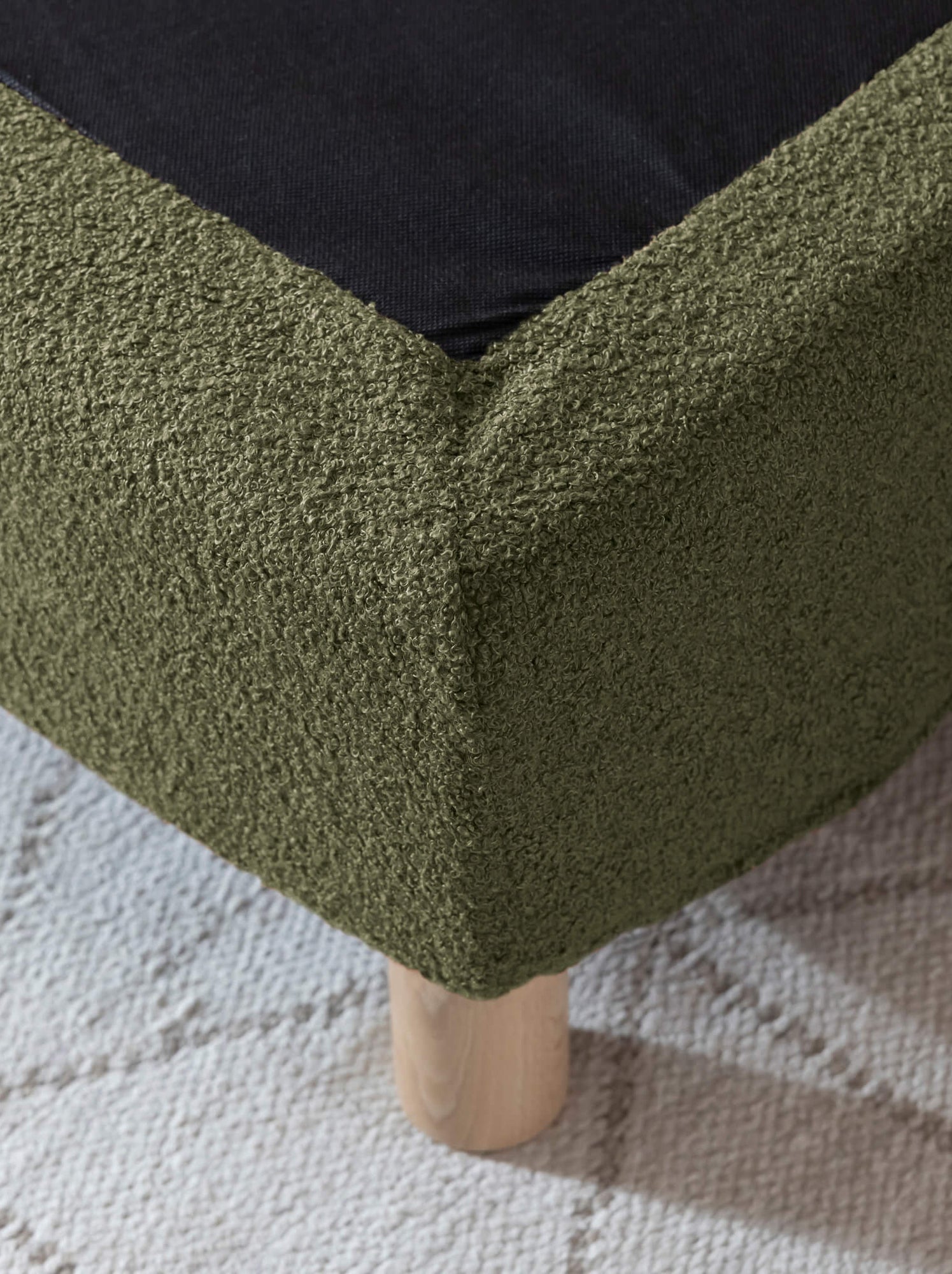 Cache-sommier bouclette - Kaki