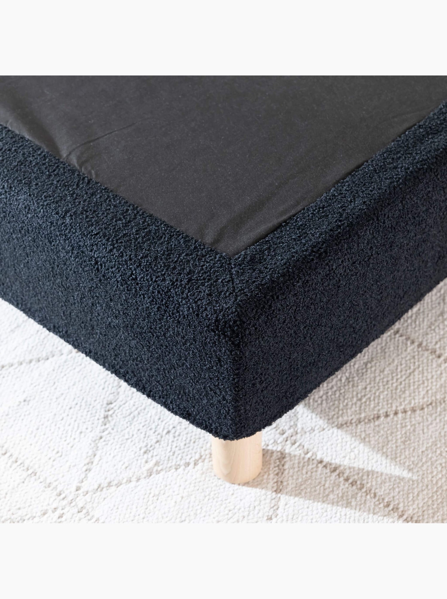 Cache-sommier bouclette - Noir