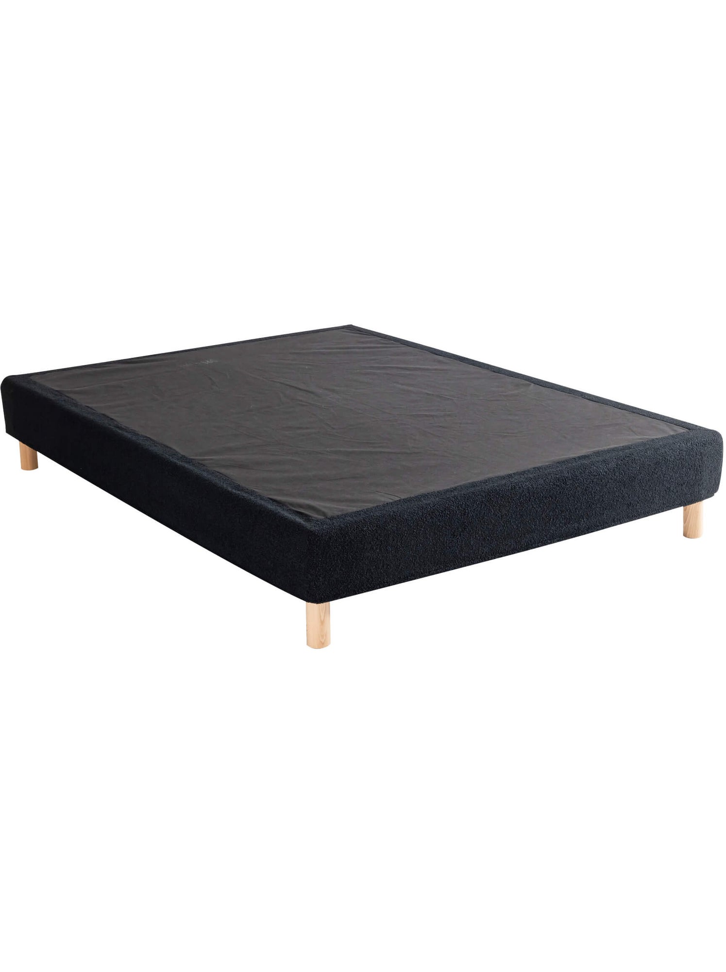 Cache-sommier bouclette - Noir