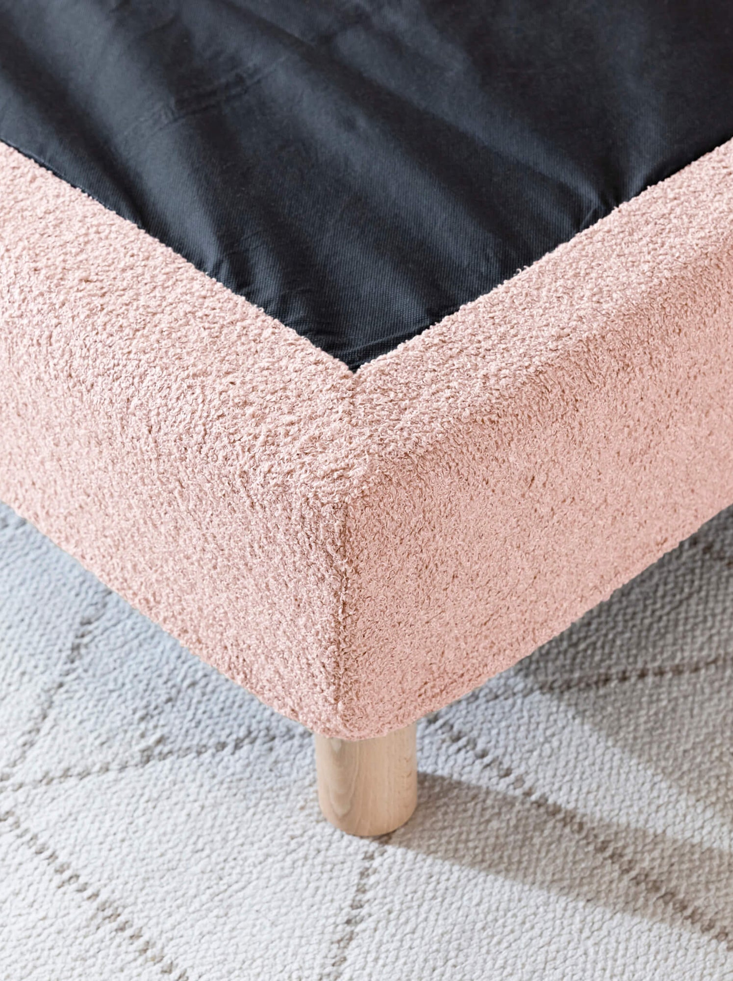 Cache-sommier bouclette - Rose