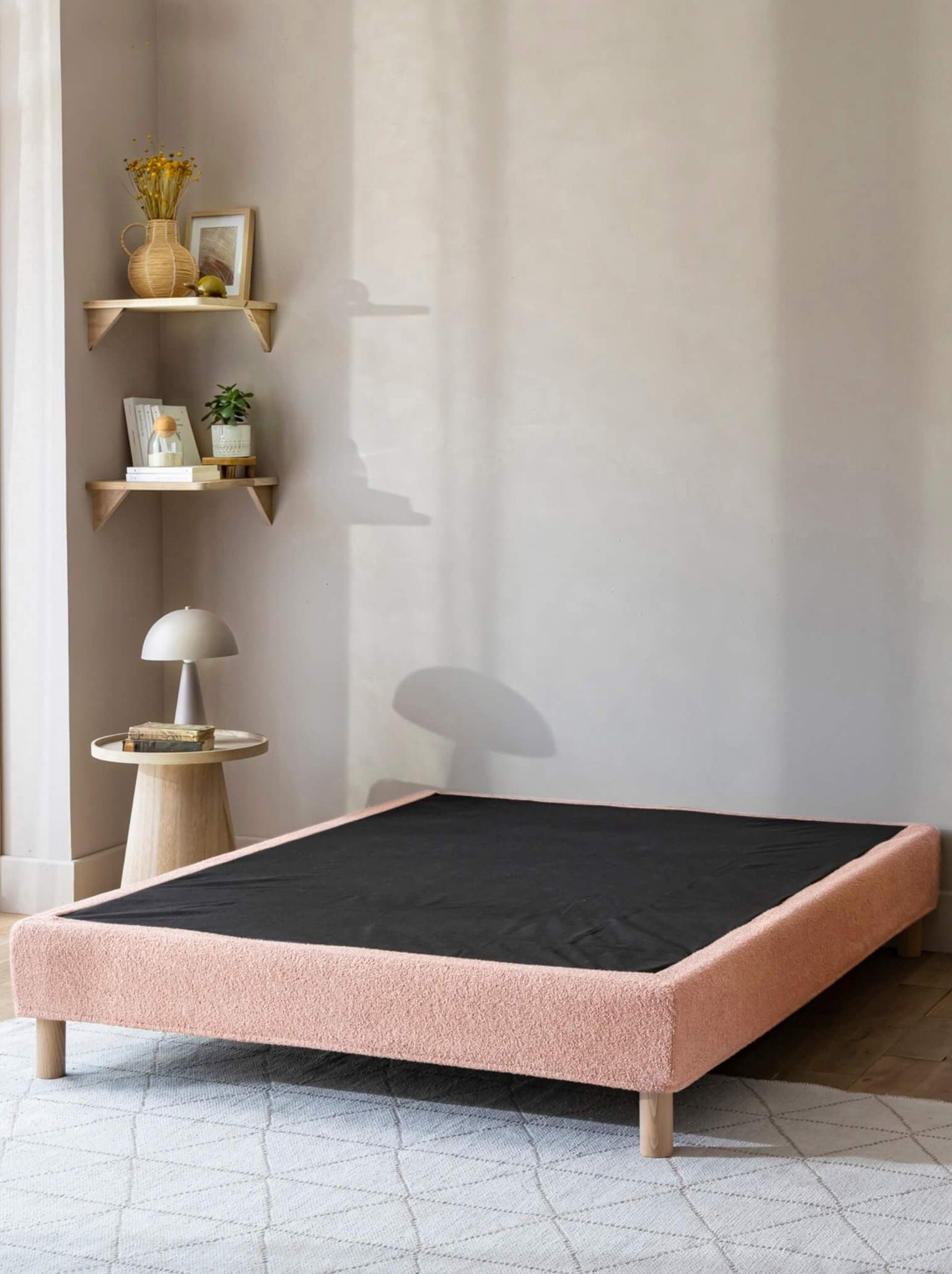 Cache-sommier bouclette - Rose