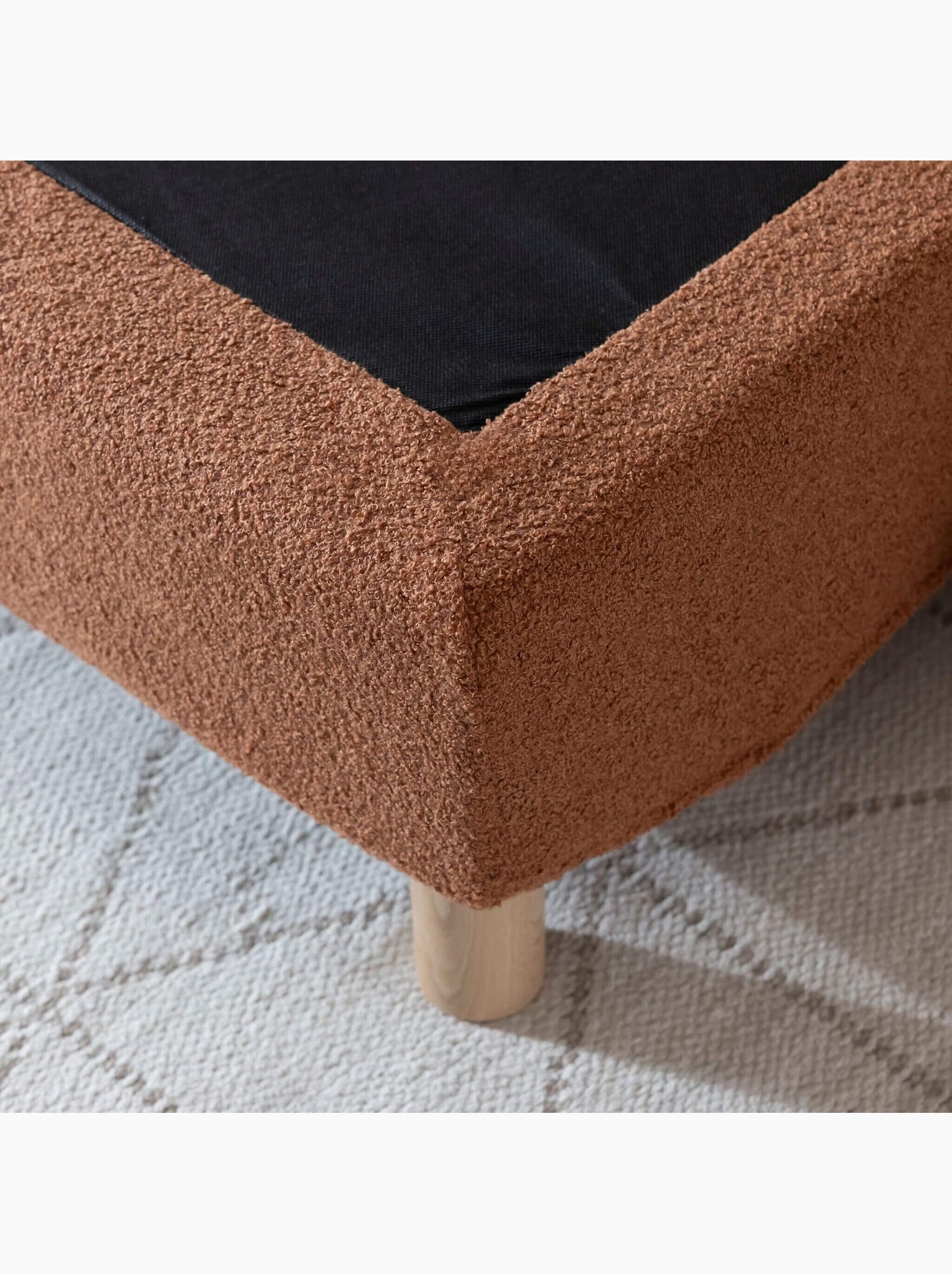 Cache-sommier bouclette - Terracotta