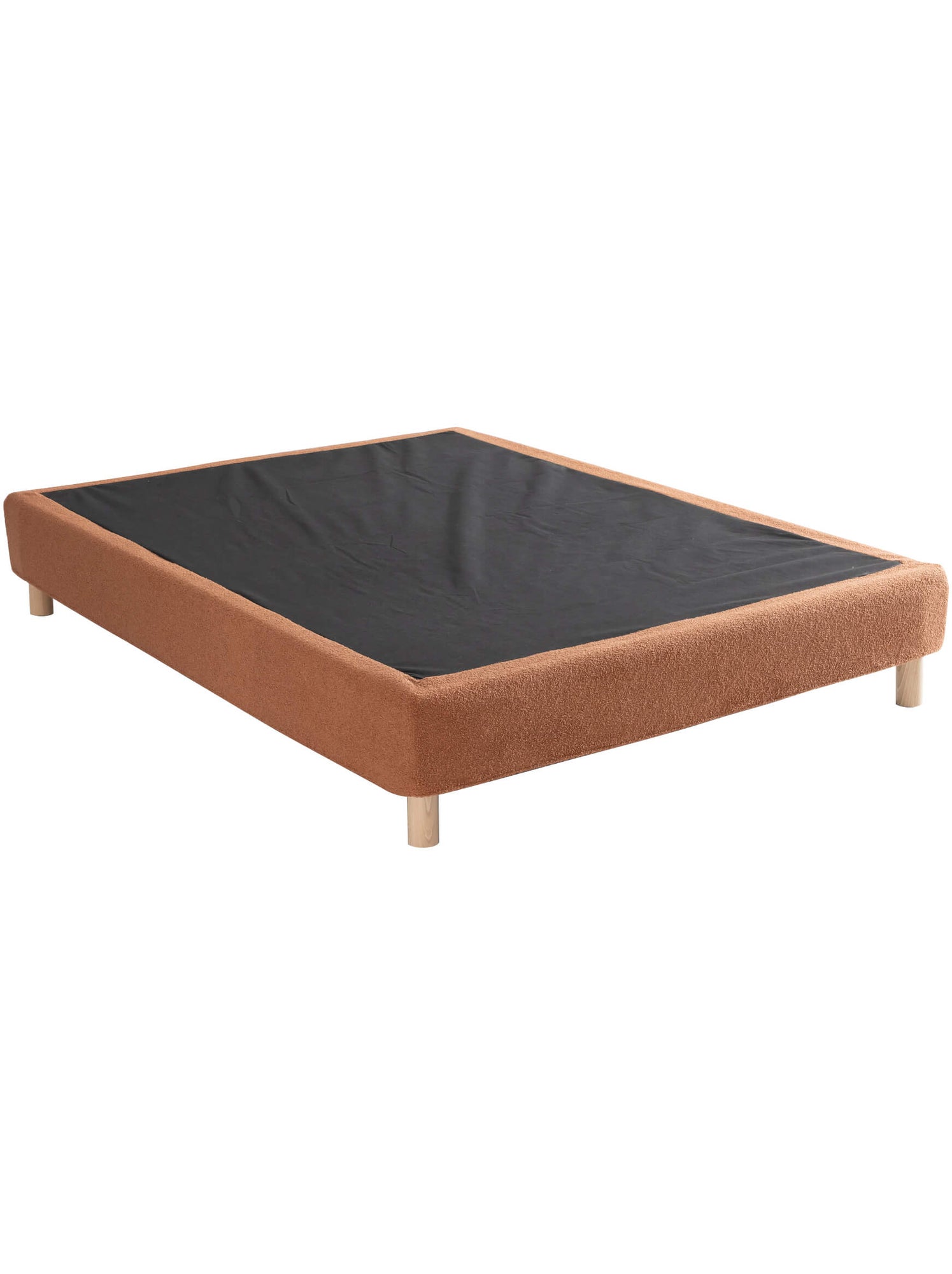 Cache-sommier bouclette - Terracotta