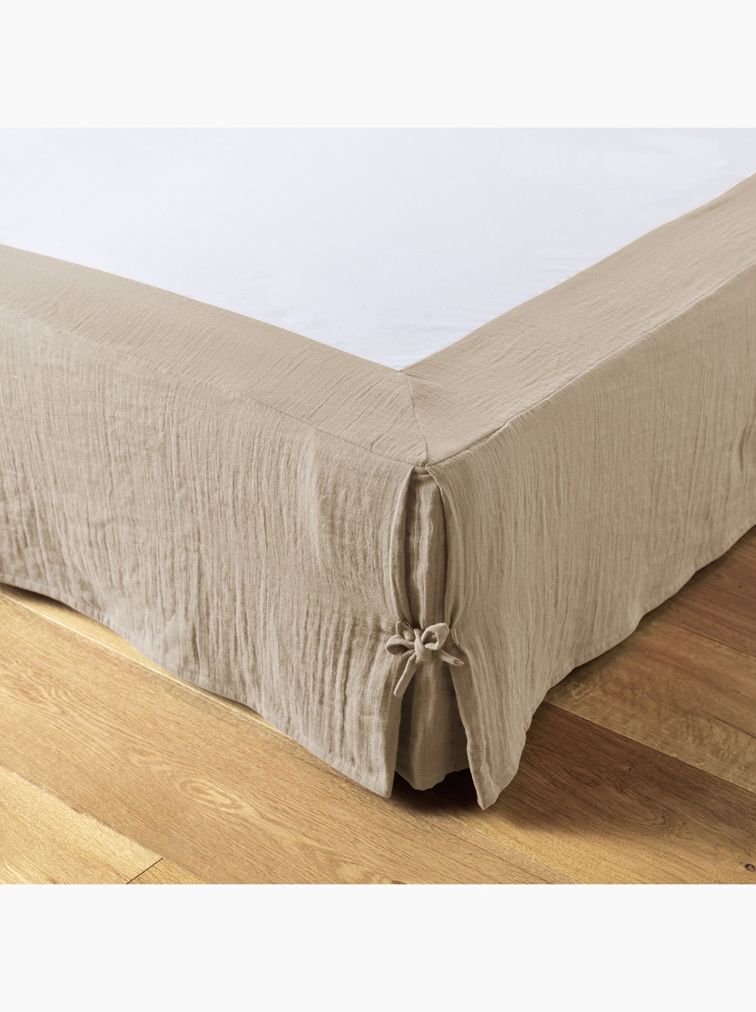 Cache-sommier – double gaze de coton 125 g/m² – gaïa - Beige foncé